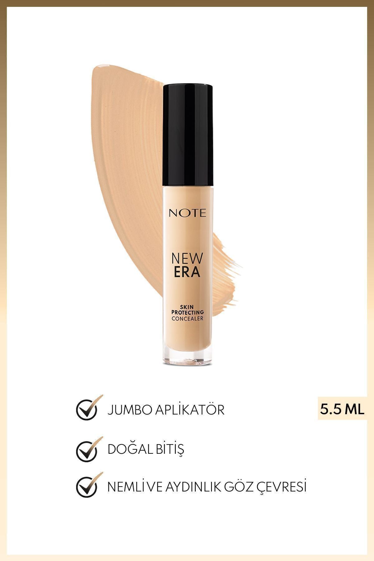 New Era Skin Protecting Concealer Damp -End -Eye -Eye Concealer - 50 Medium Beige