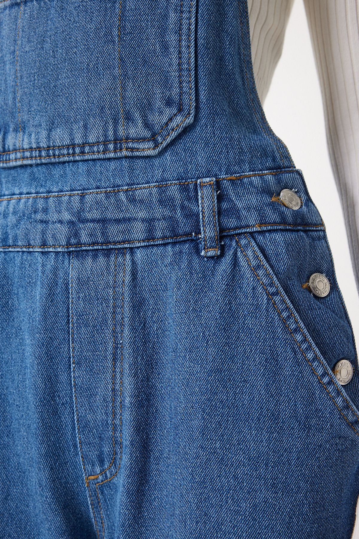Women's Blue Wide Pocket Denim Gardener Tulum RI00002