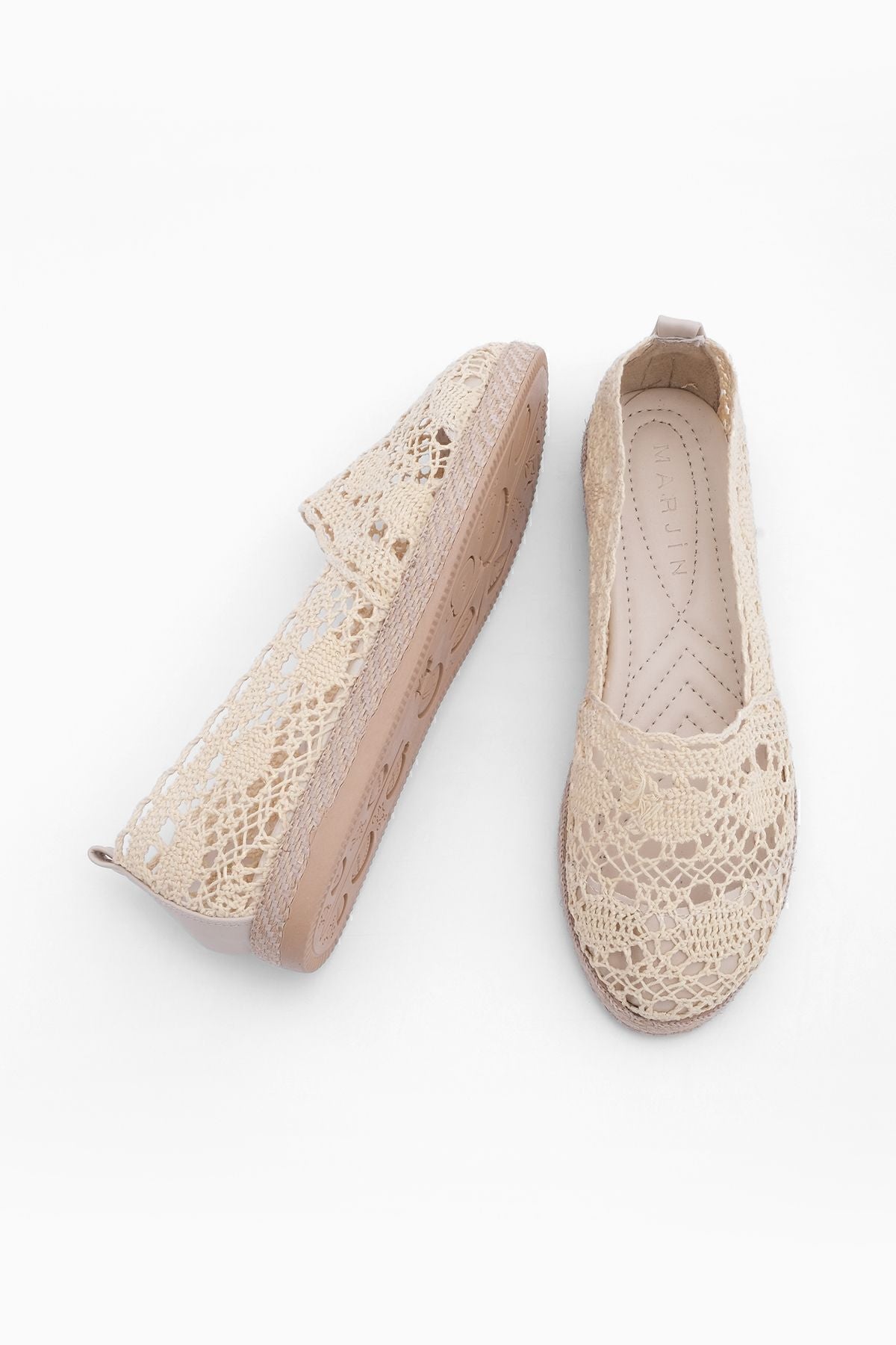 Women's Knitting Espadril Daily Shoes Erlin Beige