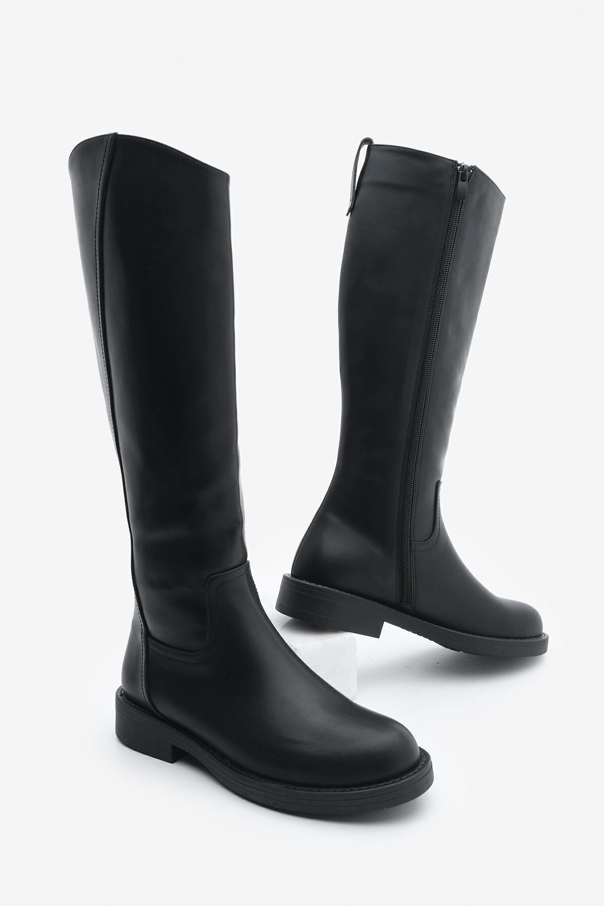 Women's Side Zipper Daily Boots Sirante Black