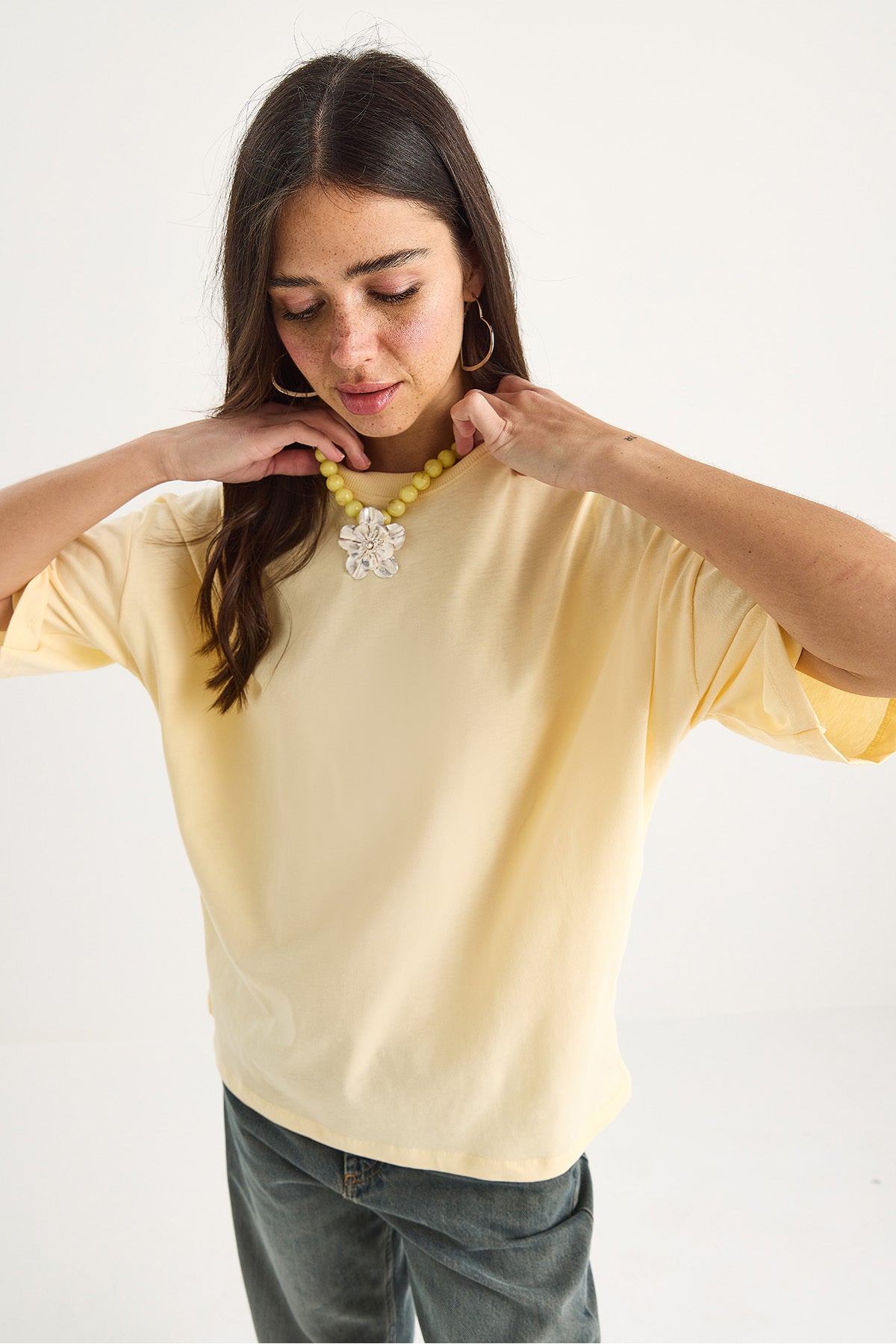 Women's 100% Organic Cotton Oversize Basic T-Shirt 60602065