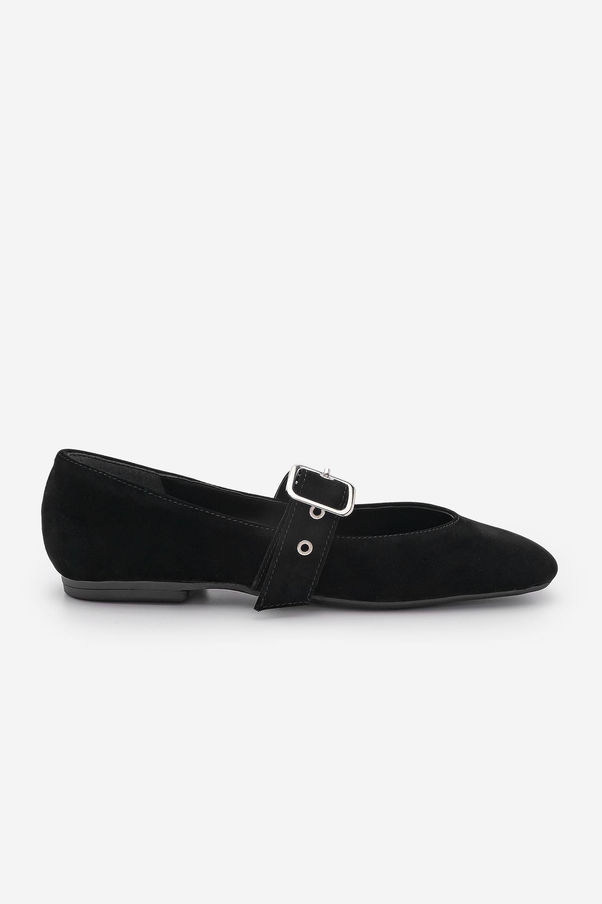 WOMEN'S BUY NOSE HRKED DAILY FLAT Rives Black Suede