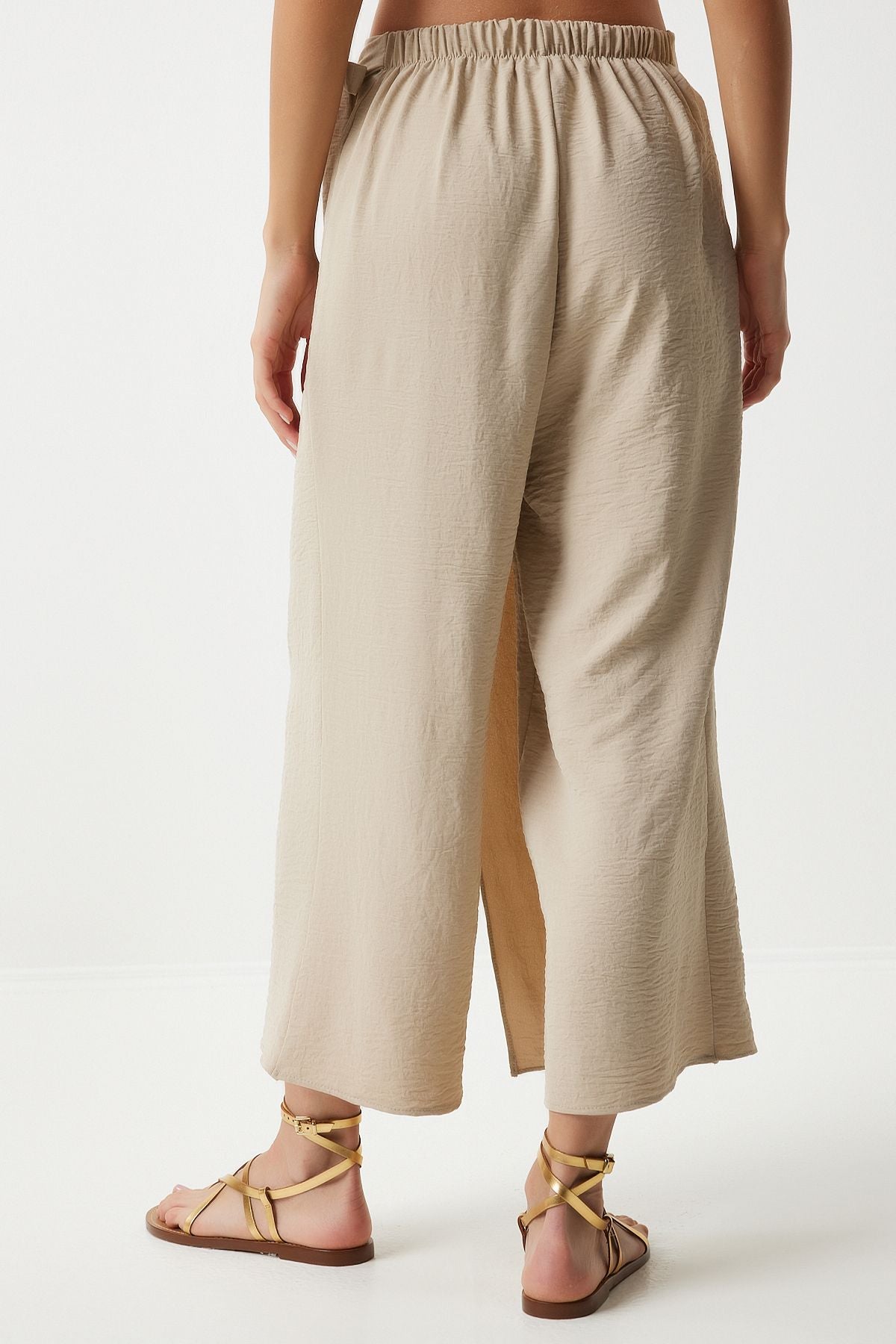 Women's Cream Skirt -Looking Ayrrin Shalwar Trousers de00033