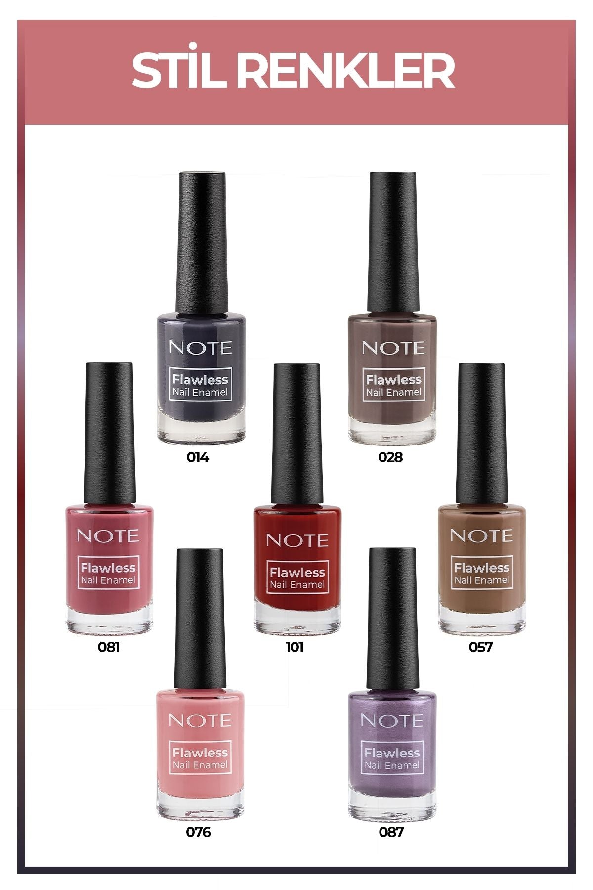 Nail Flawless 7 -style colors nail polish set