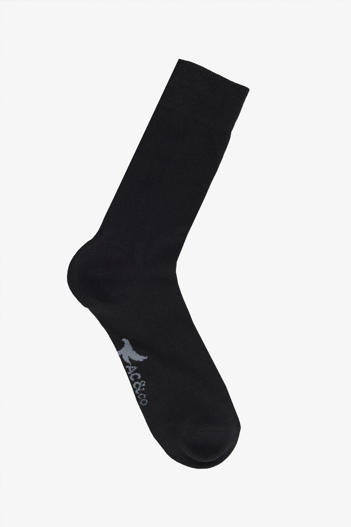 Men's black cotton 5 -pack pack of socket socks