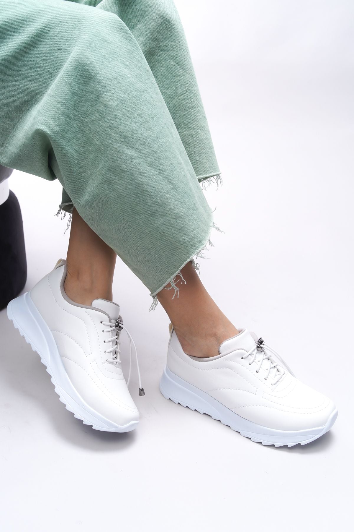 Pierphanis Kadın Sneaker 00121120 Beyaz Cilt