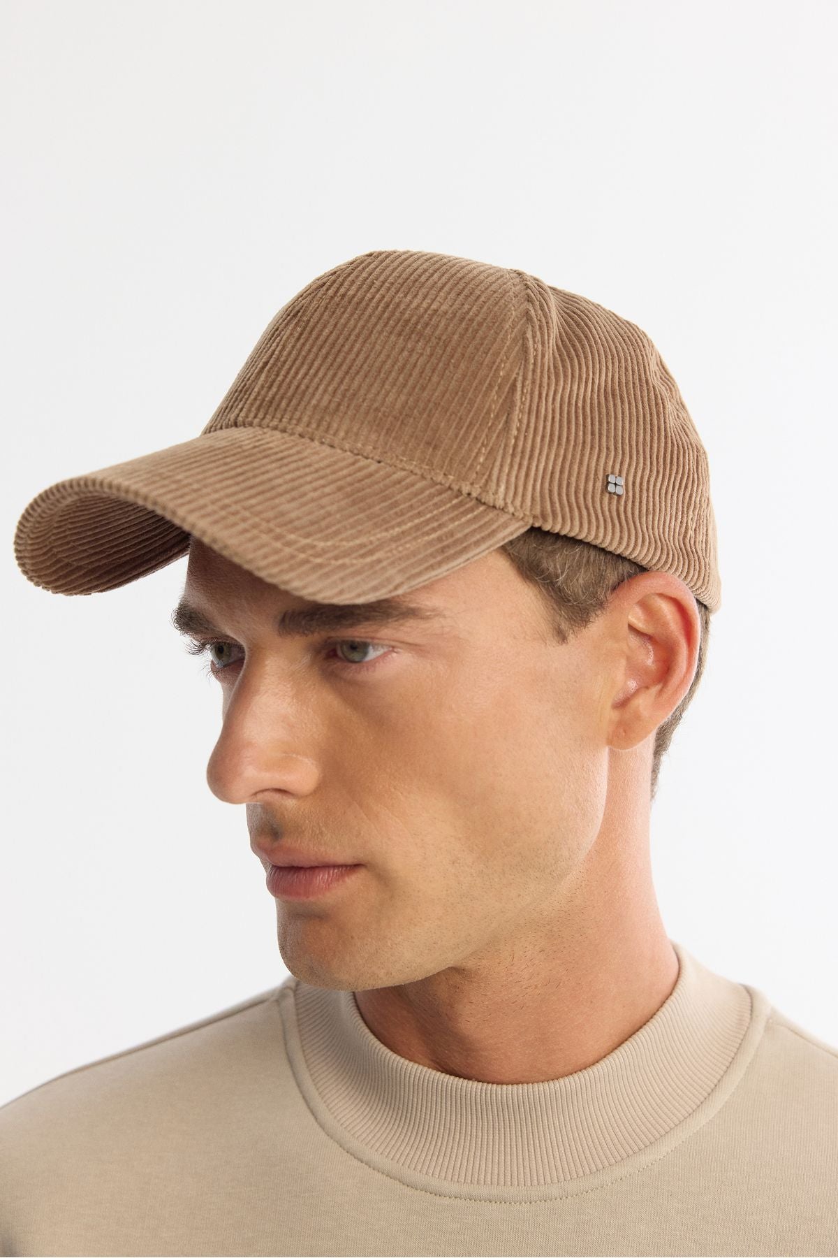 Men's Brown Wick Velvet 100 %Cotton Sport Hat A32Y9203