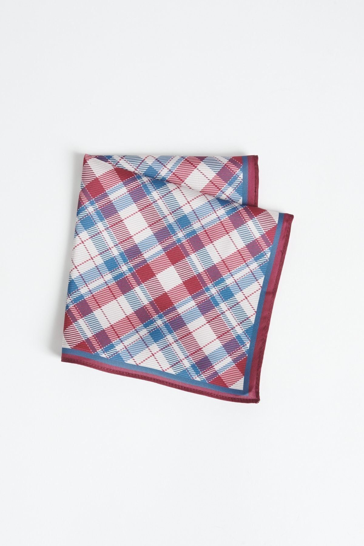 Men's red-white patterned handkerchief