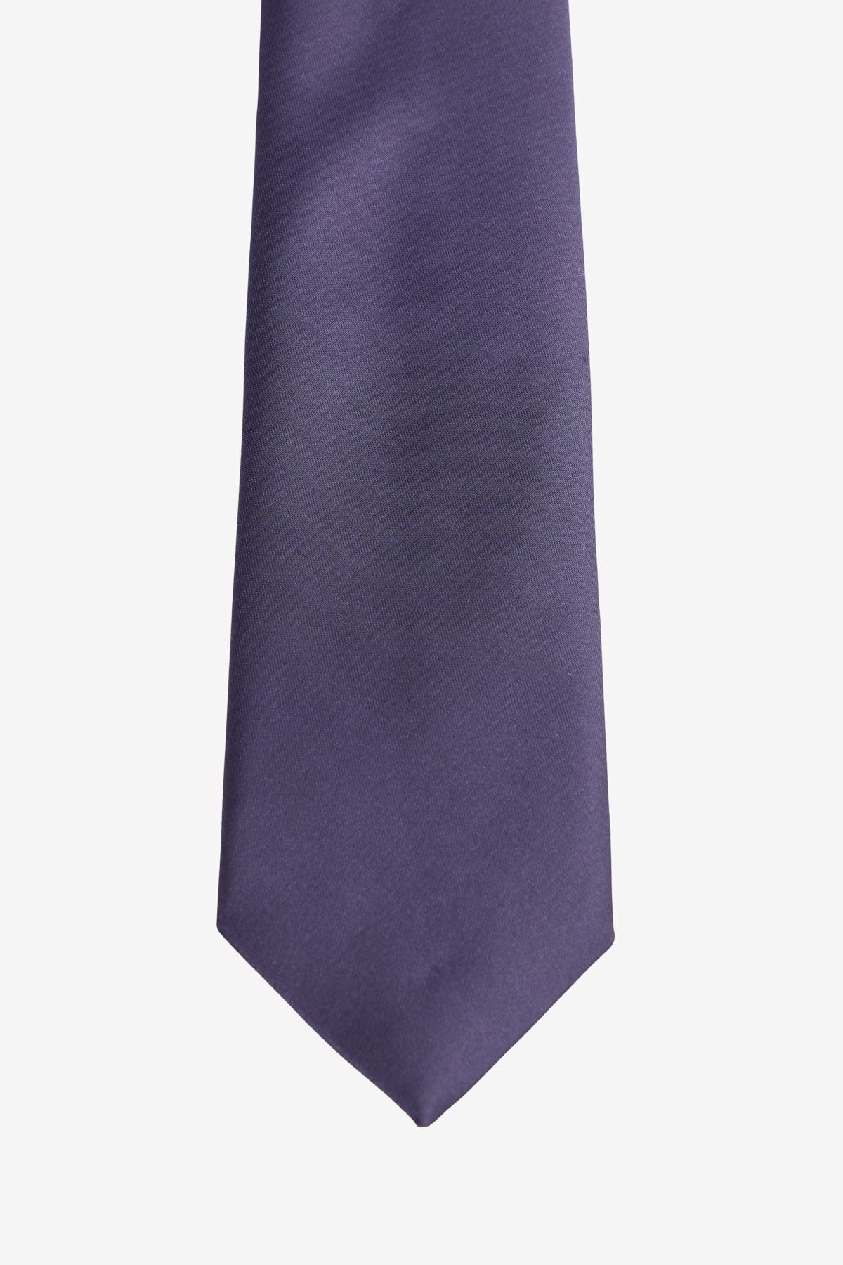 Men's Navy Blue Pattern -Free Tie