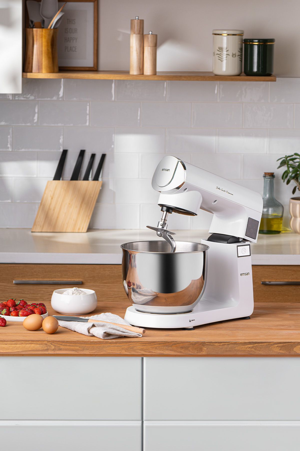 Bella Gusto Premium Casting Digital Stand Mixer Kitchen Chef White