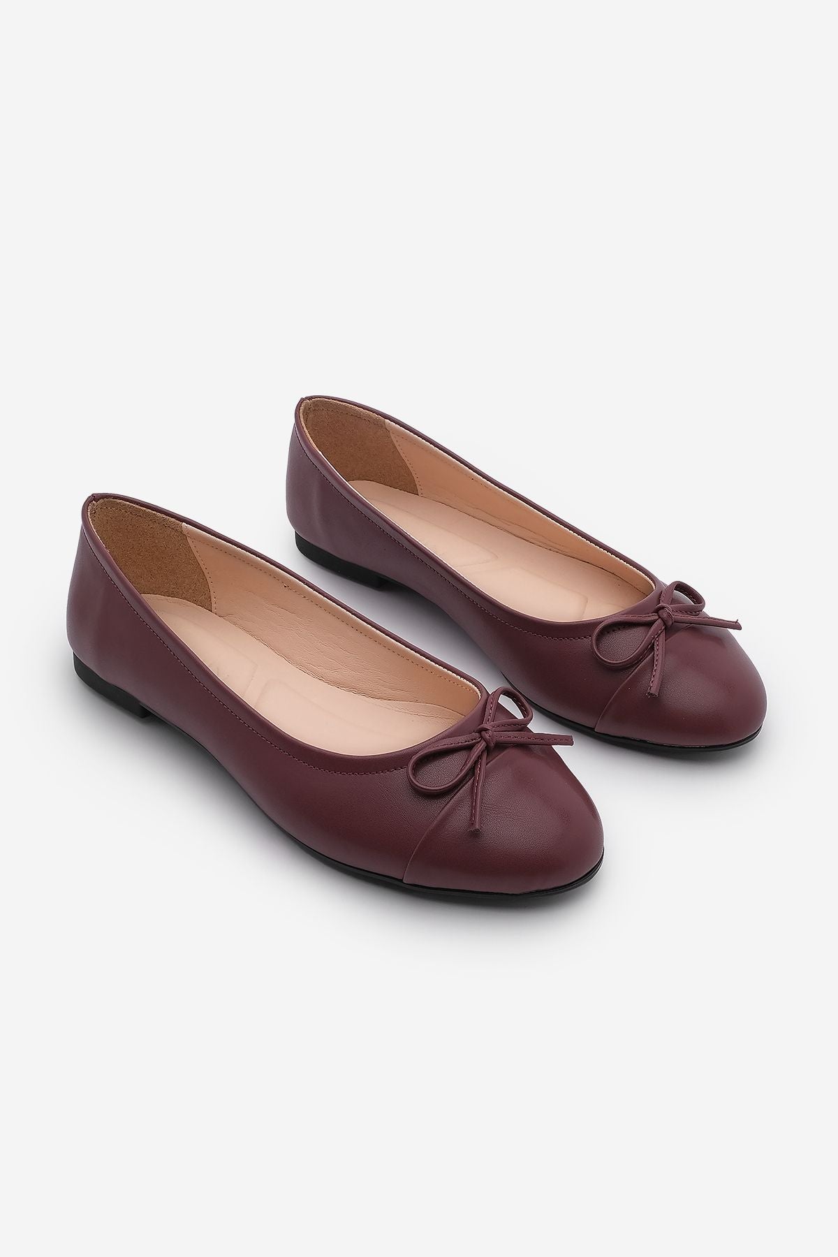 Women's Bow Detail Daily Babet Barlin Burgundy