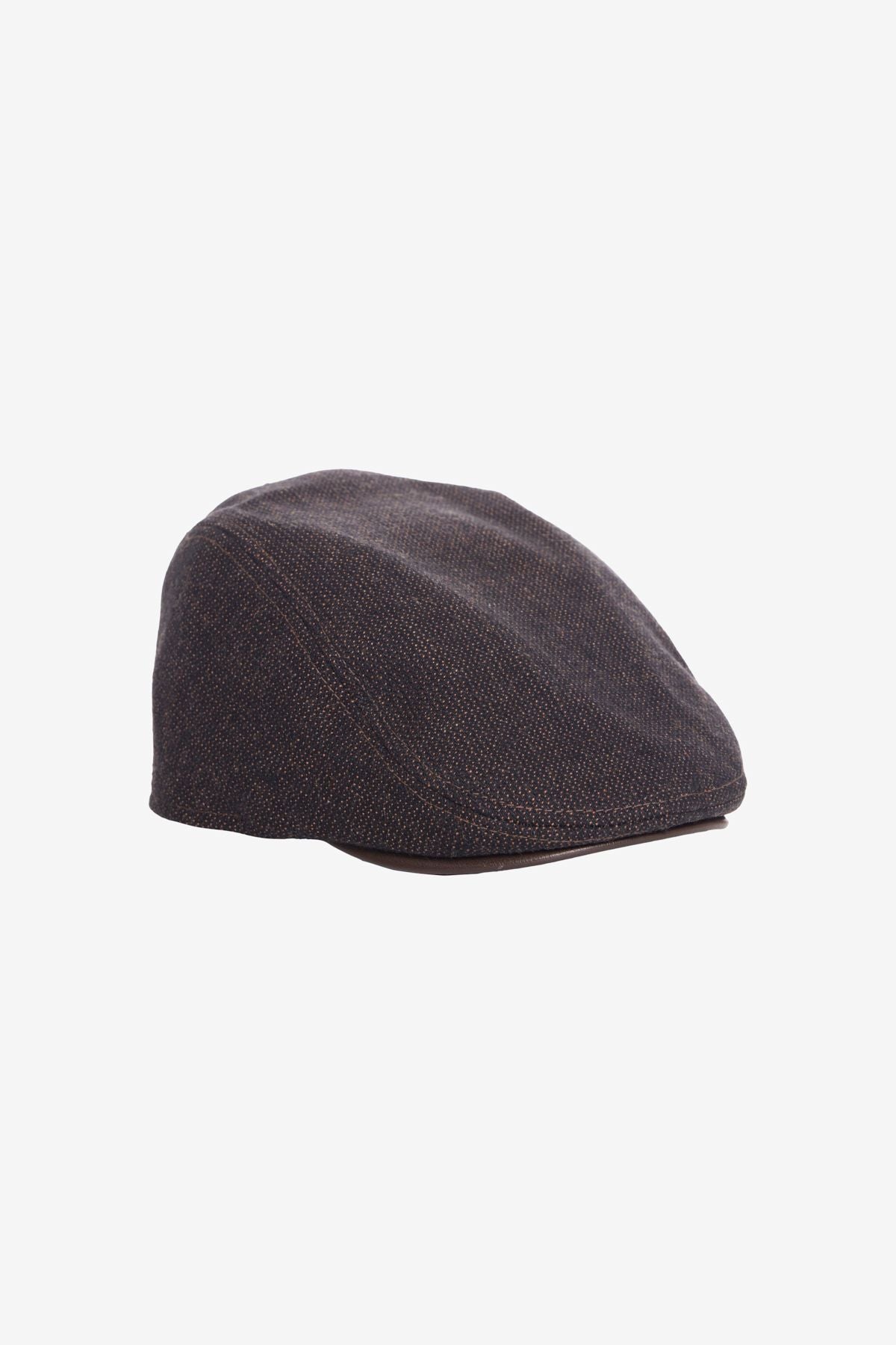 Male brown cotton helmet hat