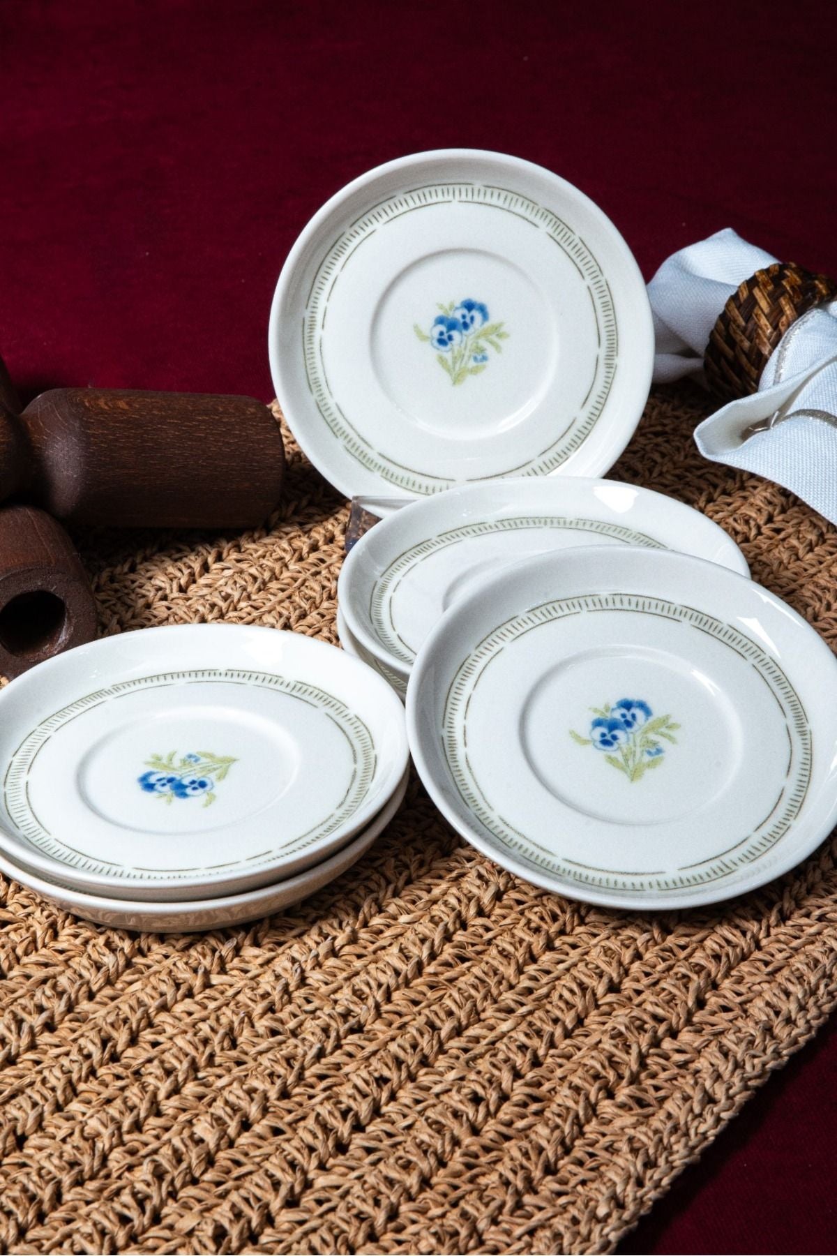 Mimoza 6 Porcelain Tea Plate Set