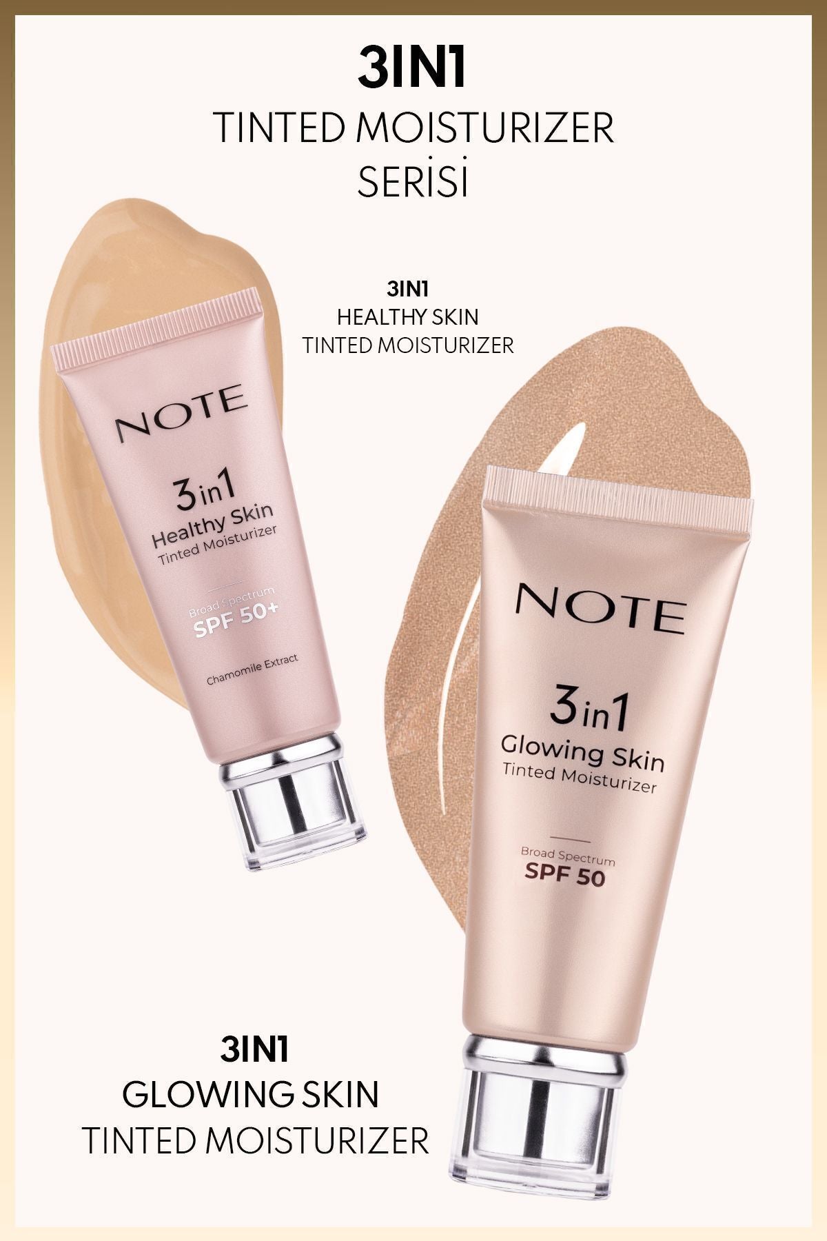 3 in 1 Glowing Skin Tinted Moisturizer SPF 50 Luminous Lighting Cream