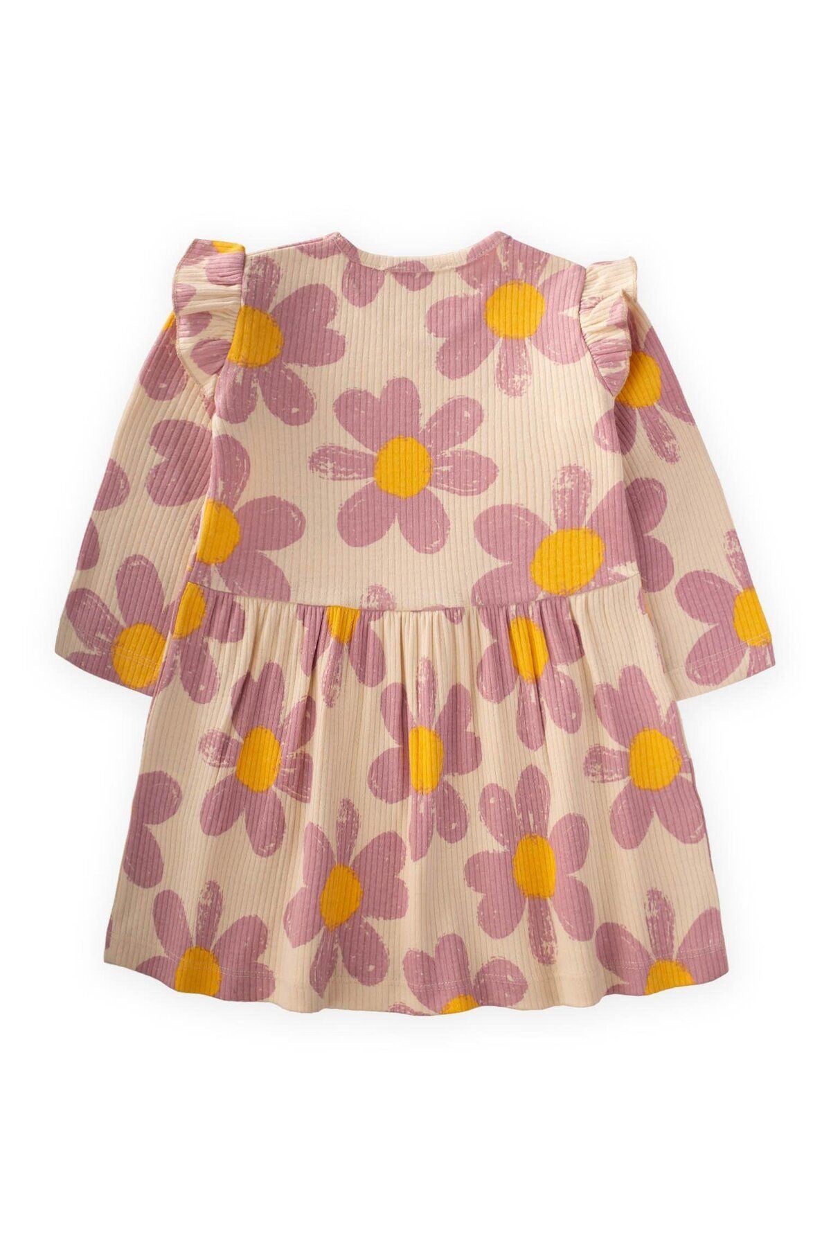 Seasonal Tunic with Flower Patterned 2-6 Years Ecru