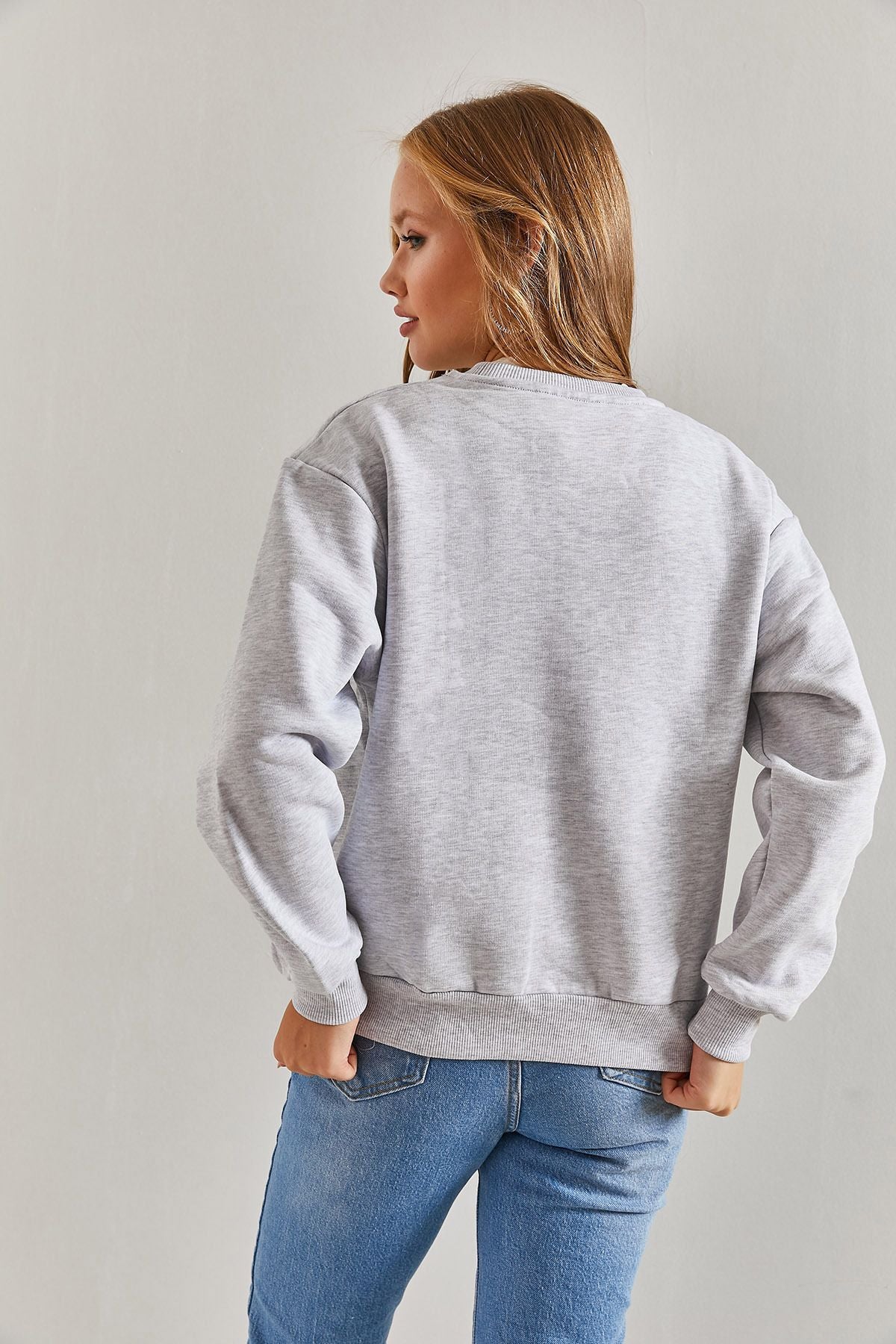 Woman Orlando Picture Printed Three Yarn Sweatshirt