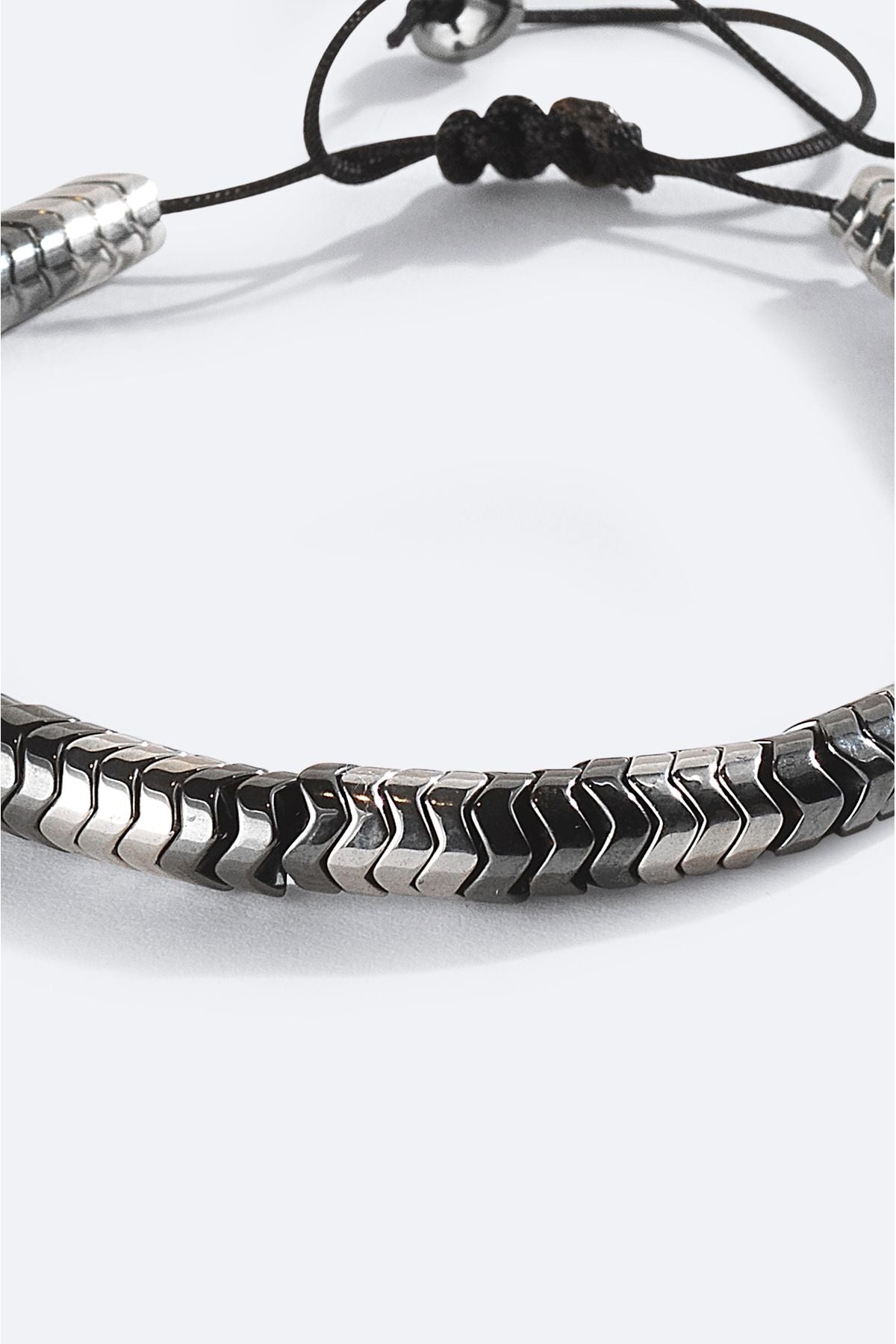 Men's anthracite Hematitis Stone Bracelet A42y9608
