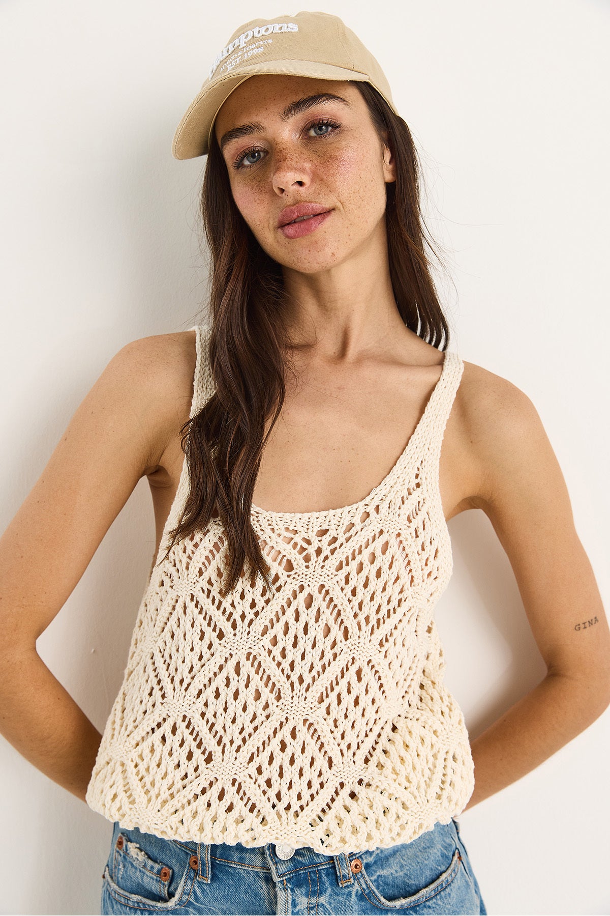 Women's Crew Neck Openwork Summer Blouse 20258003