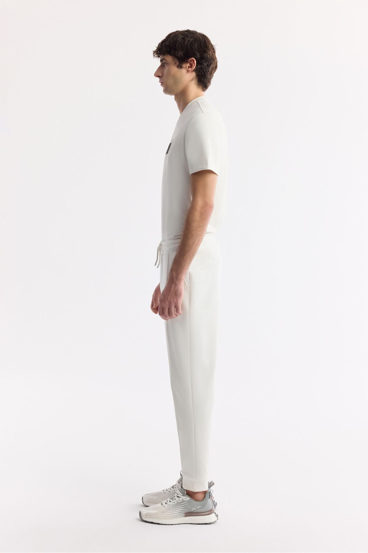 Men's Ecru Waist Laccik with Laccik Side Pocket Ribber Interlok Jogger A51y3400