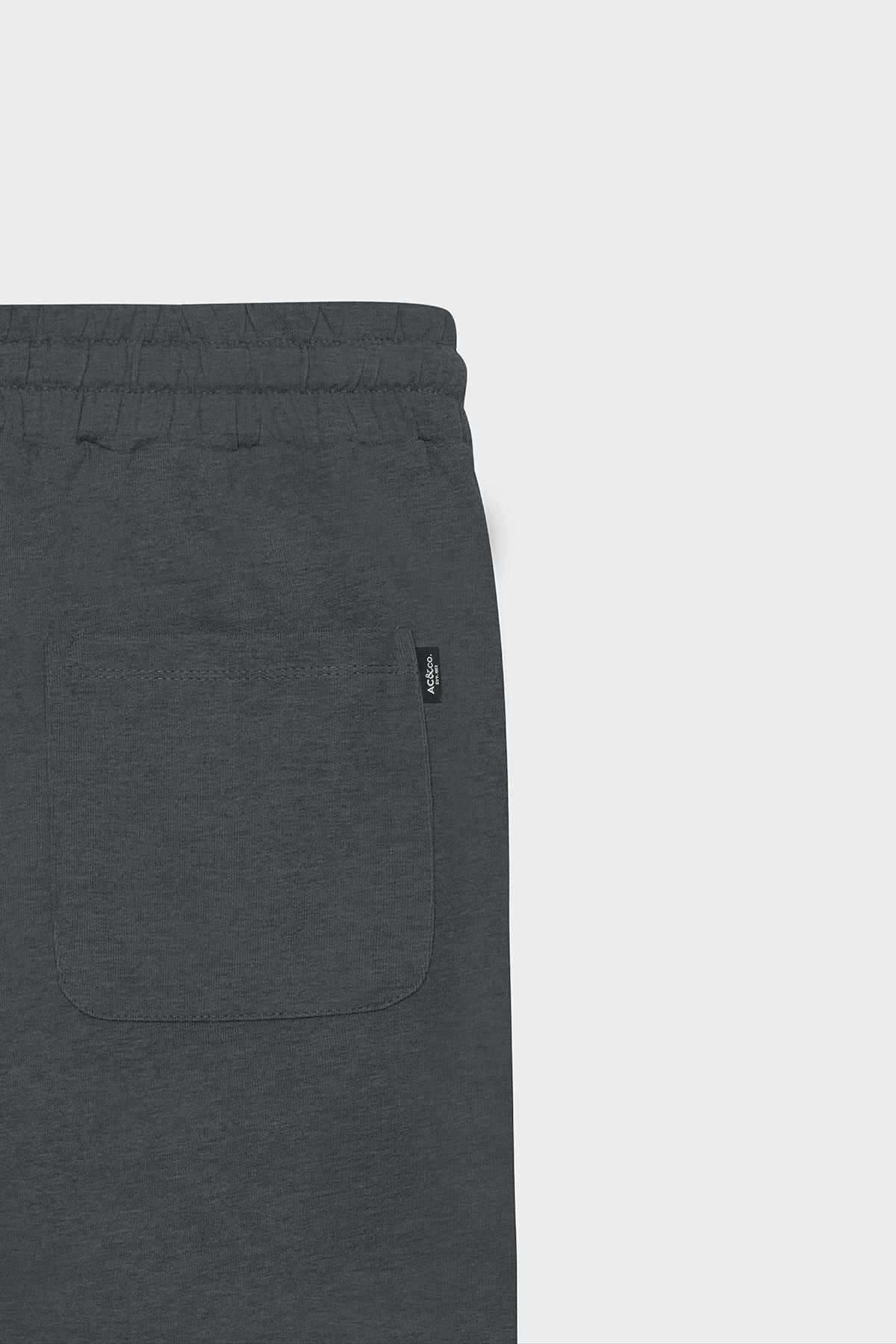 Men's anthracite-melanj standard fit normal cut cotton comfortable knitting shorts