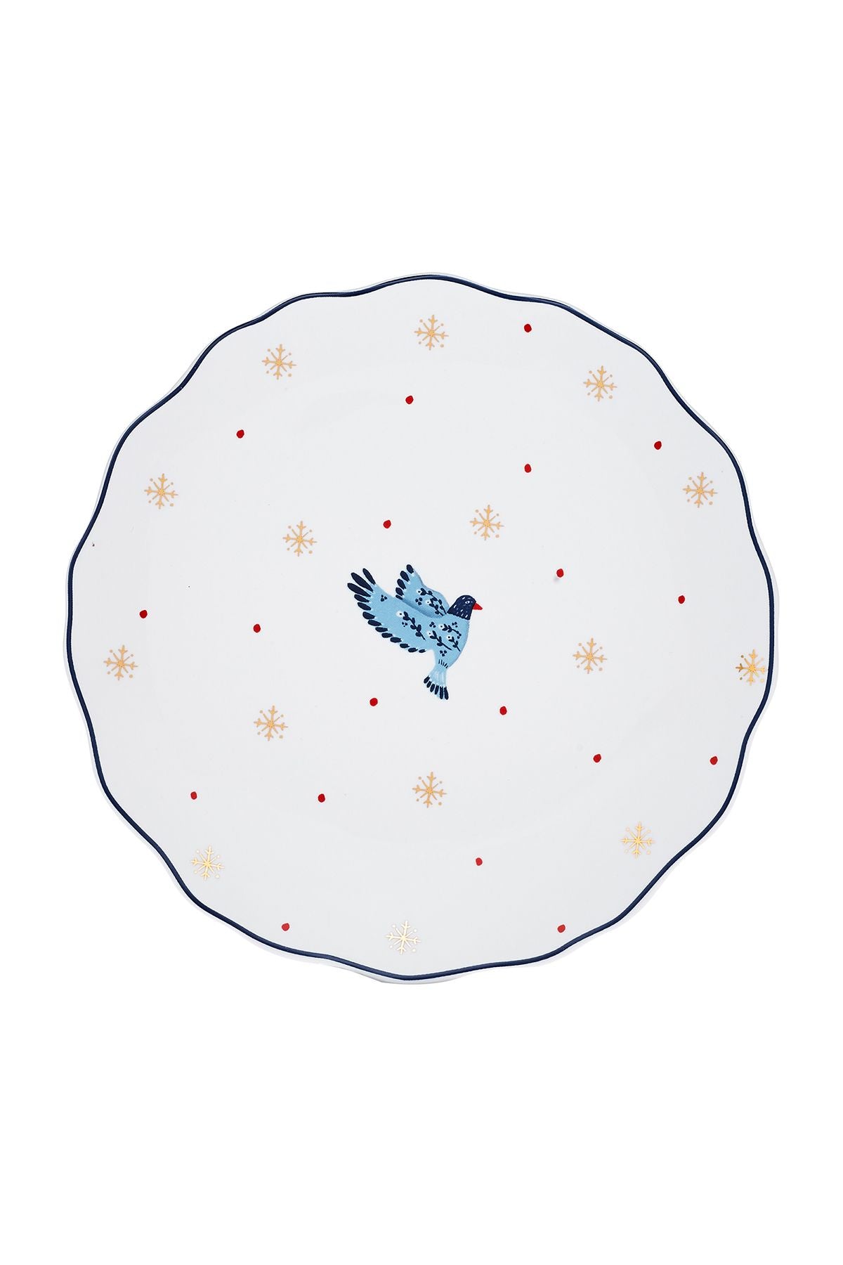 Infiancy Bird New Year New Year's New Year's New Bone 2 Piece Plate 20.5 cm