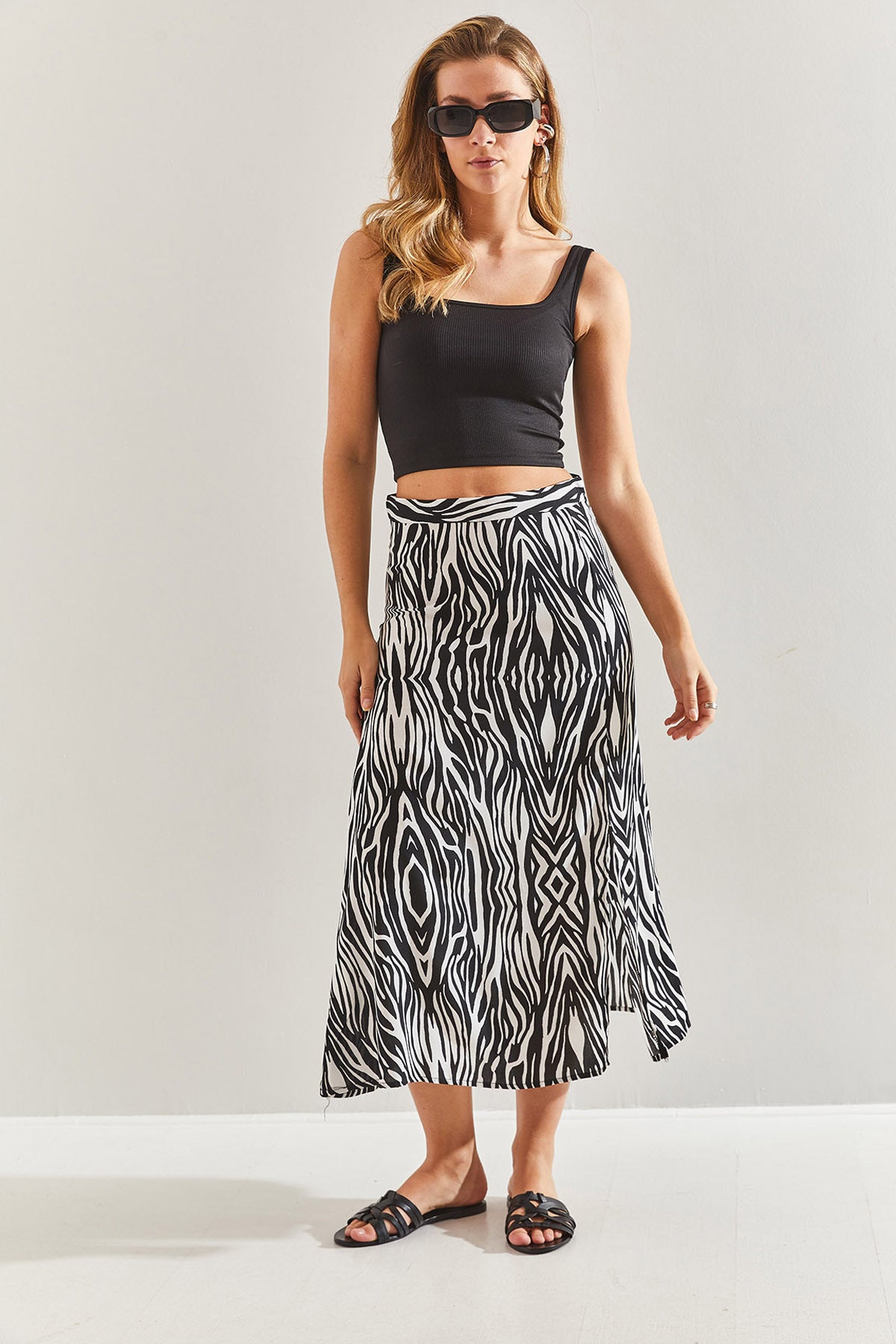 Women's Viscose Slit Skirt 60201021