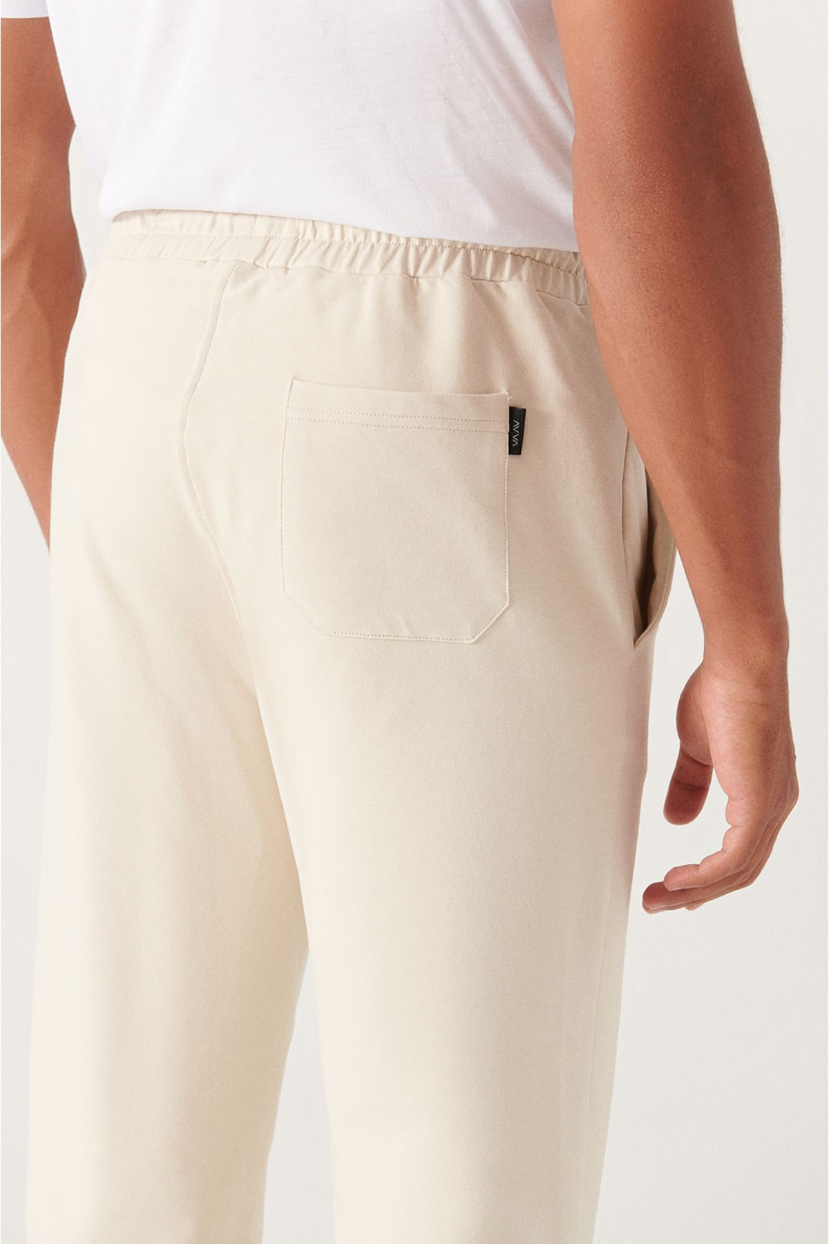 Men's Stone Waist Lacıklı Side Pocket Tape 2 IP Cotton Tracksuit Six E003403
