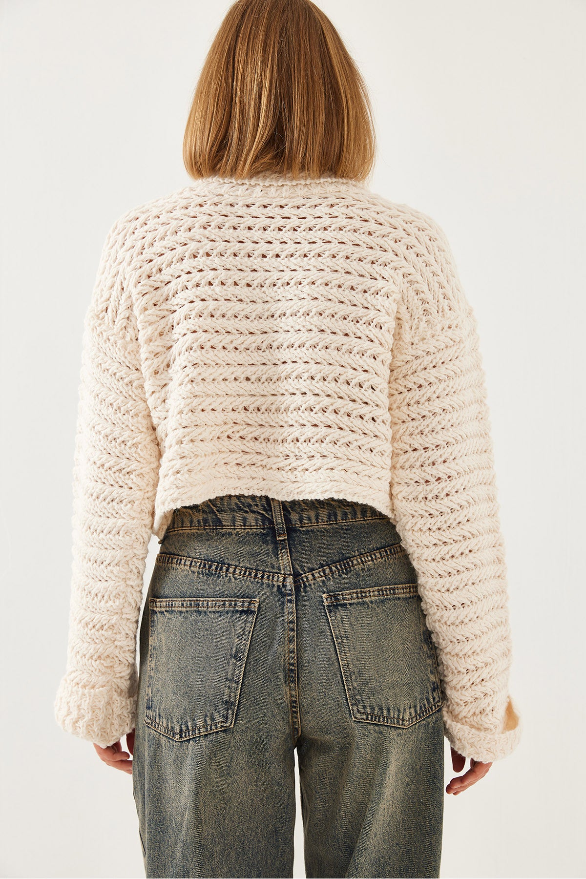 Women's Turtleneck Braided Knitwear Sweater 241149 60251987