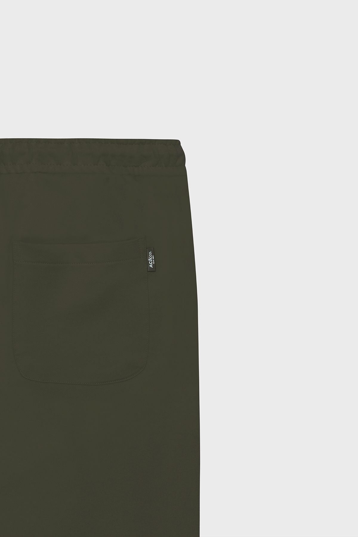 Male Khaki standard fit normal cut cotton flexible knitting shorts