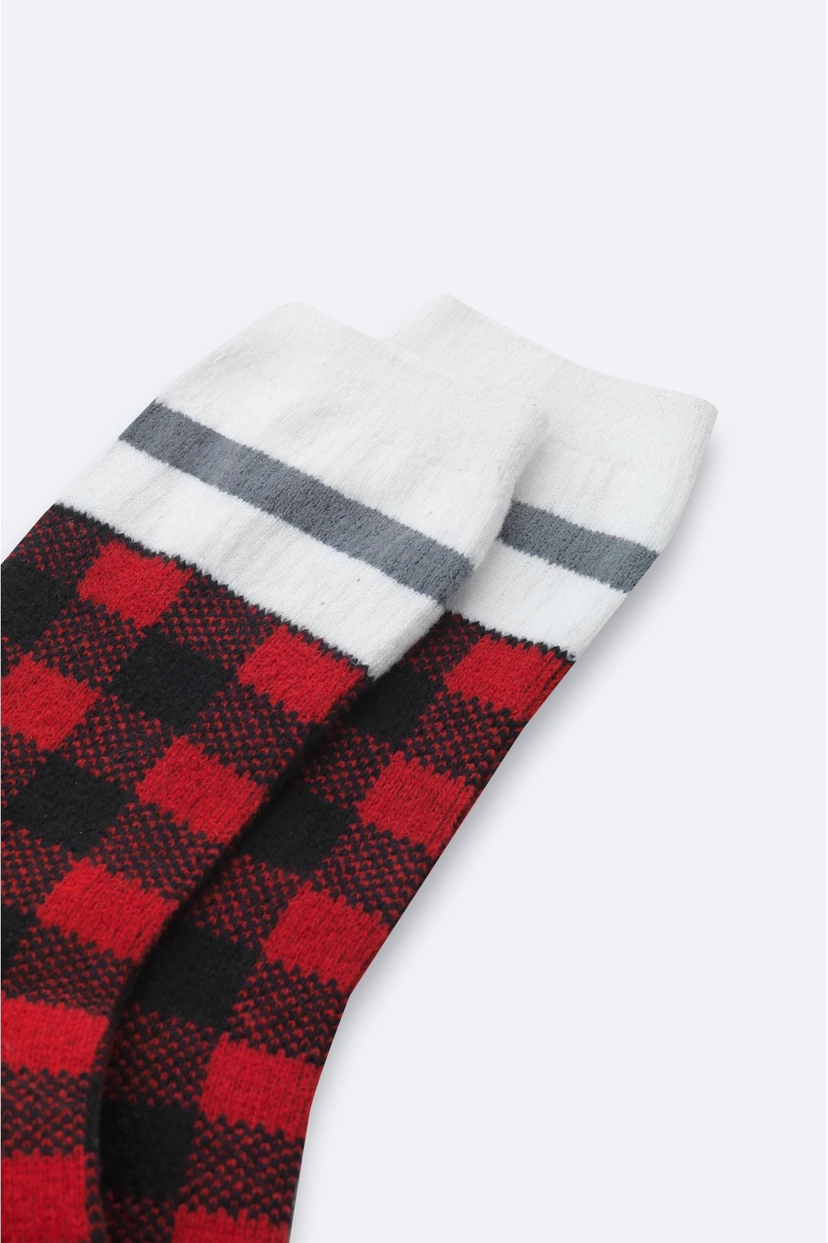 Men's Black-Red Soft Touch Society Socks A42Y8507