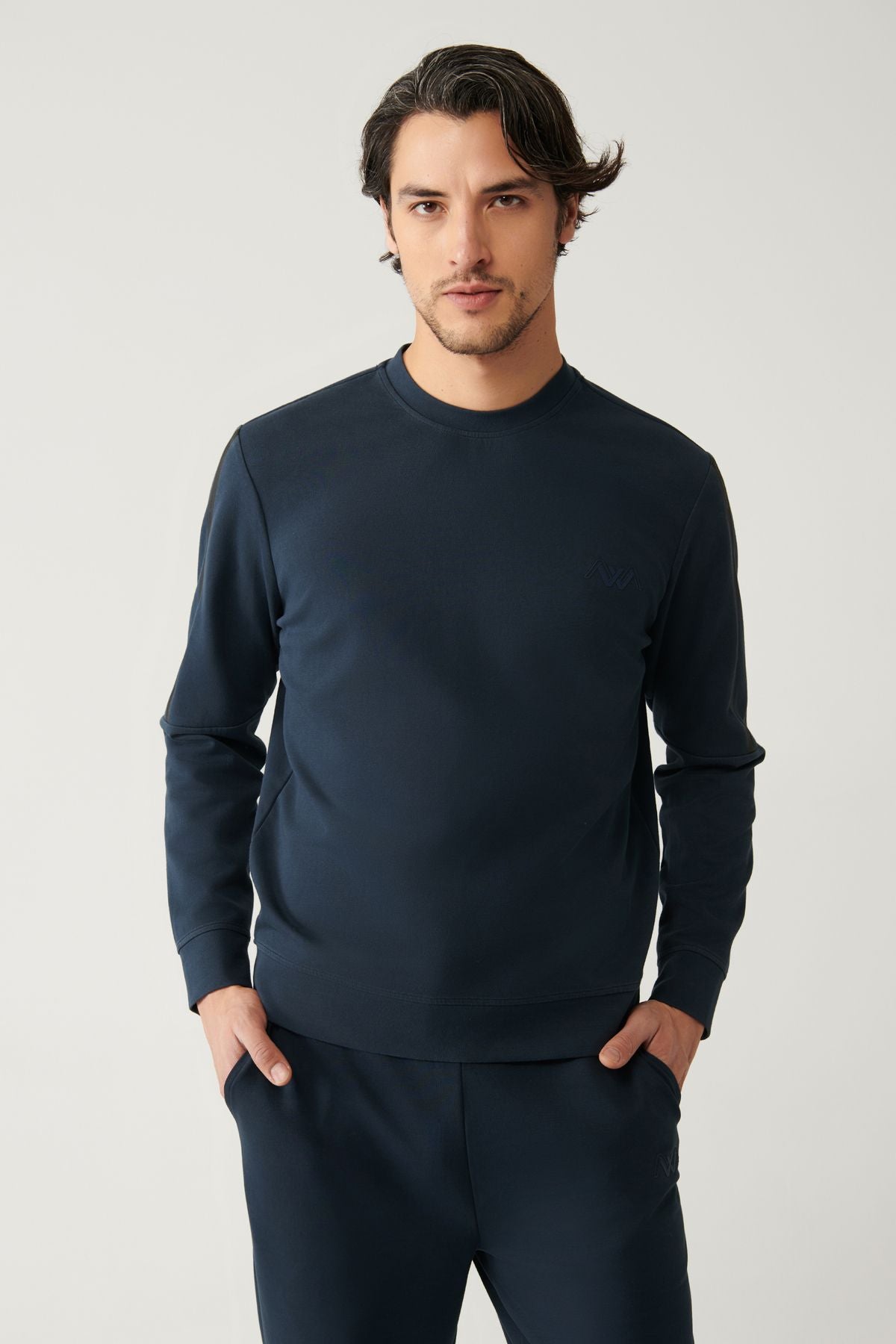 Men's Navy Bicycle Cycling Sweatshirt A41Y1203