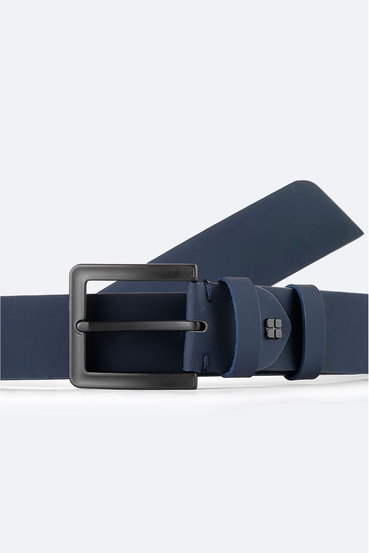 Men's Navy Blue 100 %Leather Belt A42y9305
