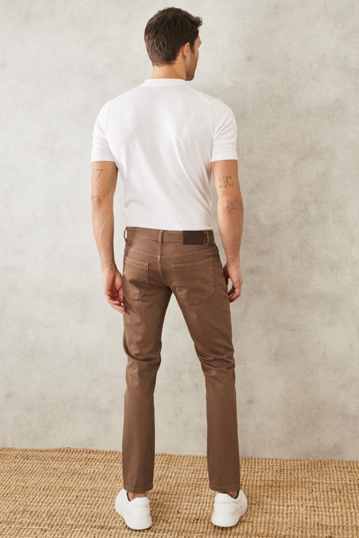 Men's mink 360 degrees stretching in all directions slim fit narrow cut cotton flexible pants