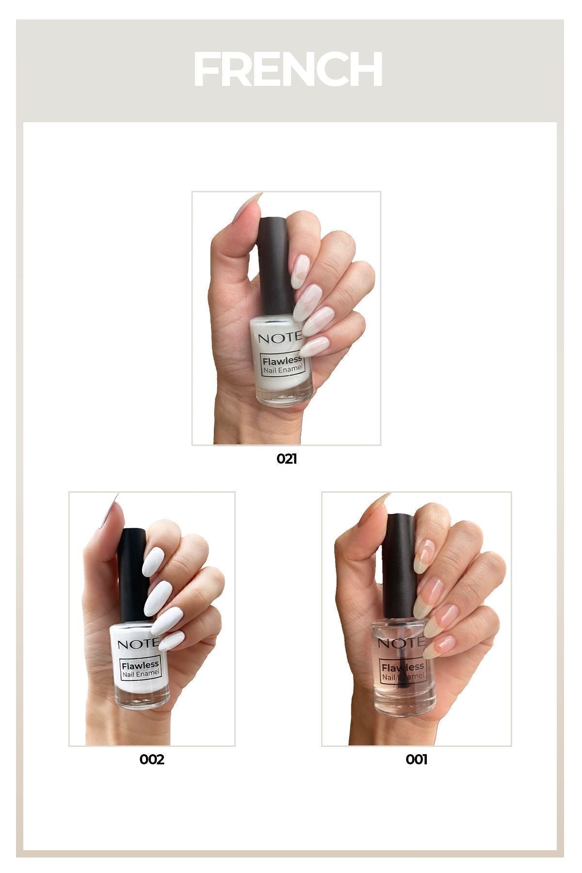 Nail Flawless 3'lü French Oje Seti