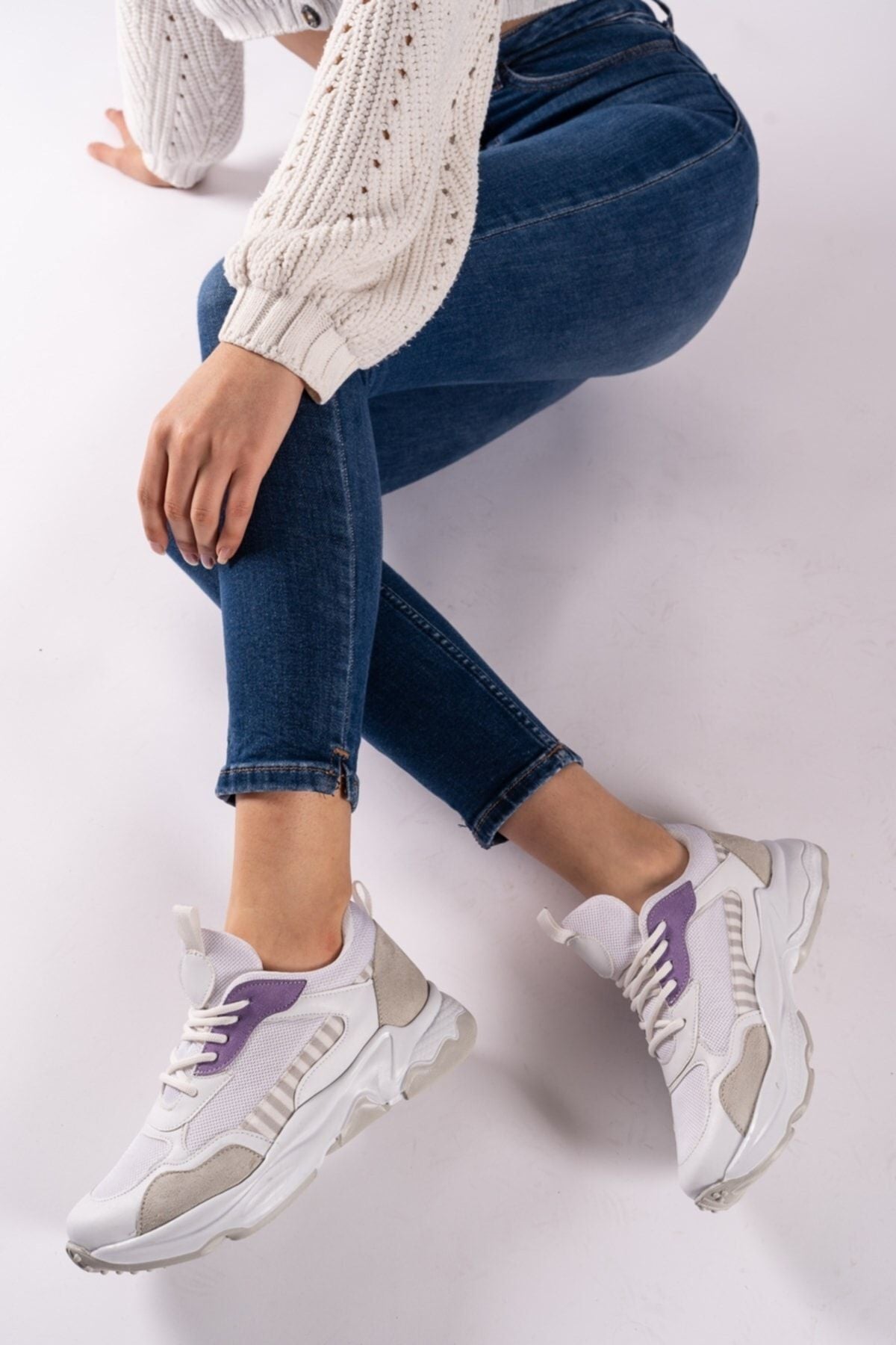 White Lilac Woman Sneaker 0012189