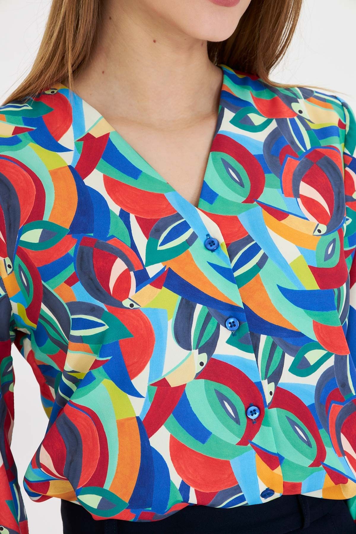Women's Saks Sleeves with rubber patterned shirt ARM-25Y001014