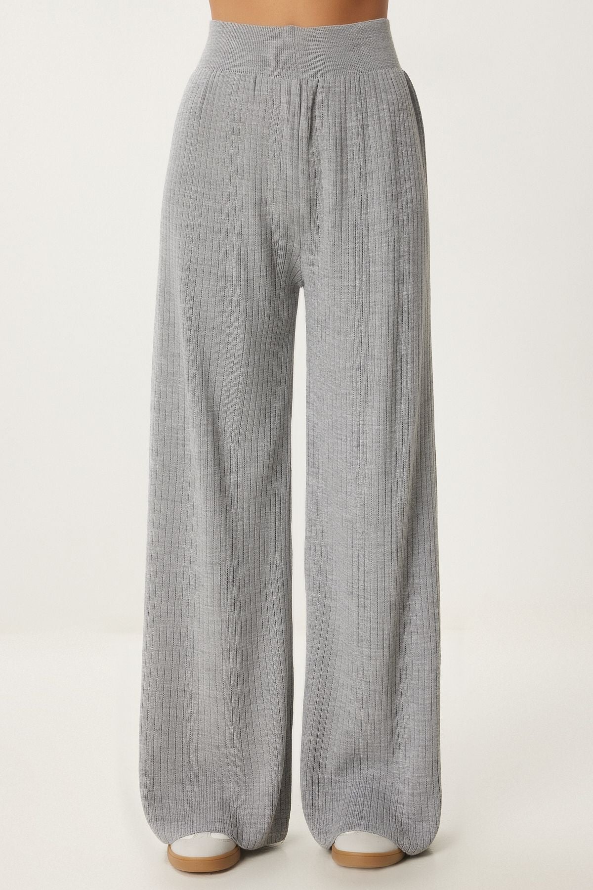 Woman Light Gray Vum Triko Pants Ki00096