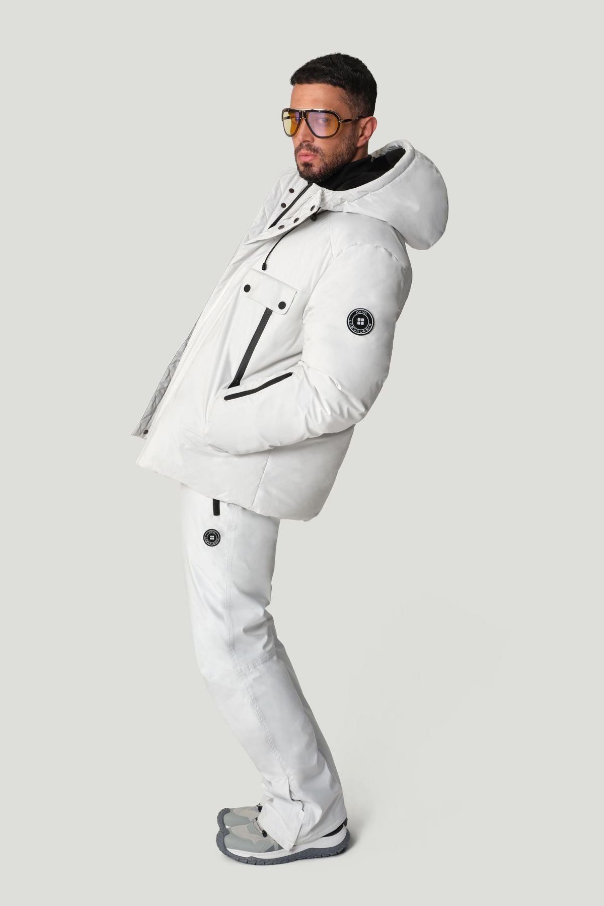 Men's white water repulsive windproof