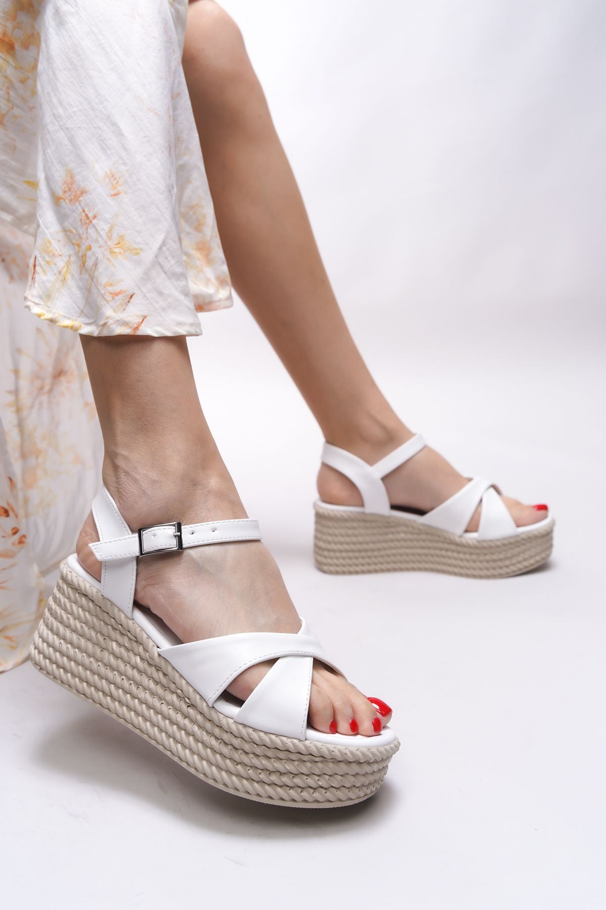 IsoLyaries Women's Sandals 0012503 White