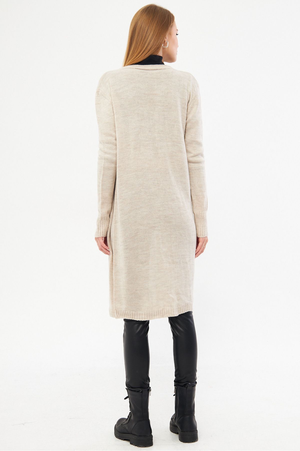 Female Beige Long Sleeve Thin Triko Cardigan ARM-25K069002