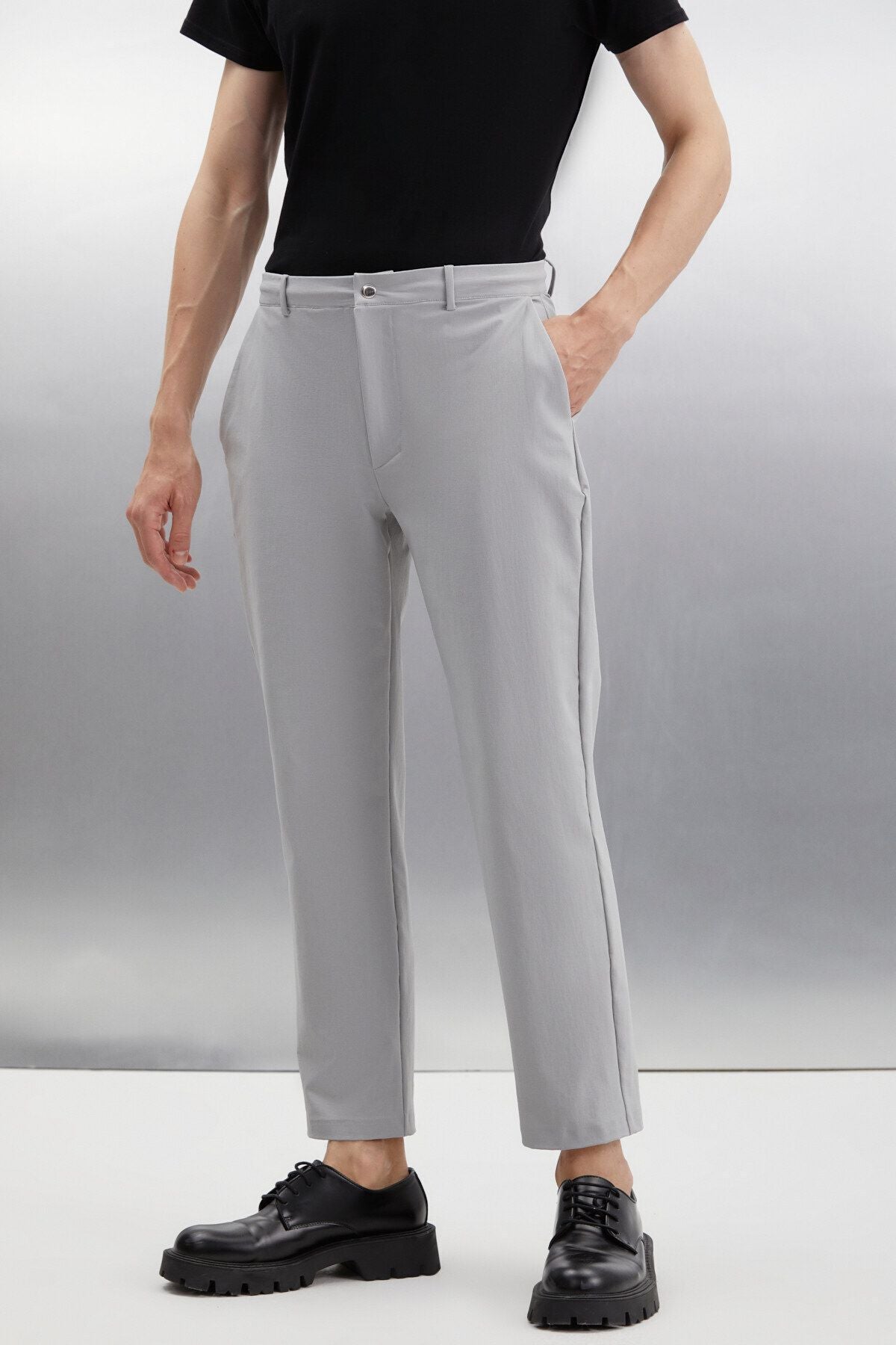 Vassal male with 360 degree stretching technical fabric zippered pipe totage trousers