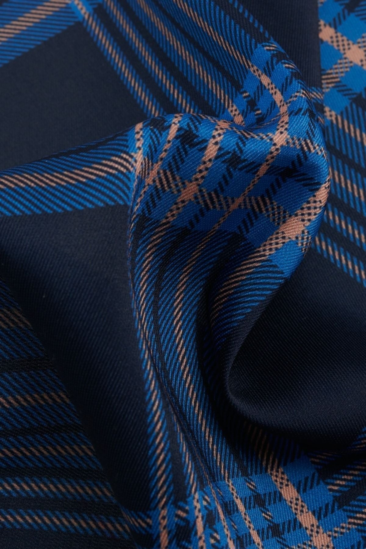 Men's navy blue-blue patterned navy blue-blue classic handkerchief