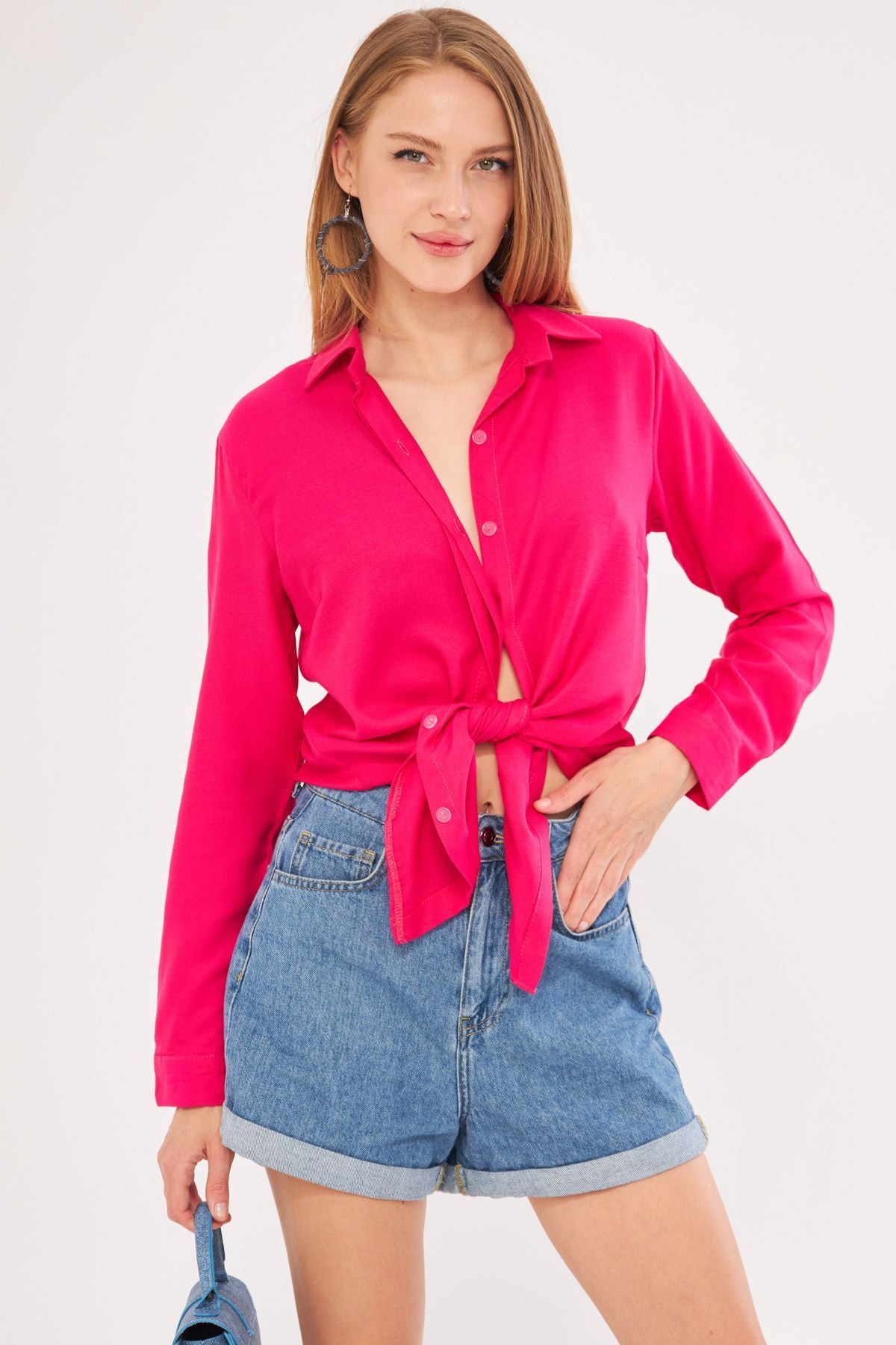 Women's Fuchsia Tunic Shirt ARM-19Y001003