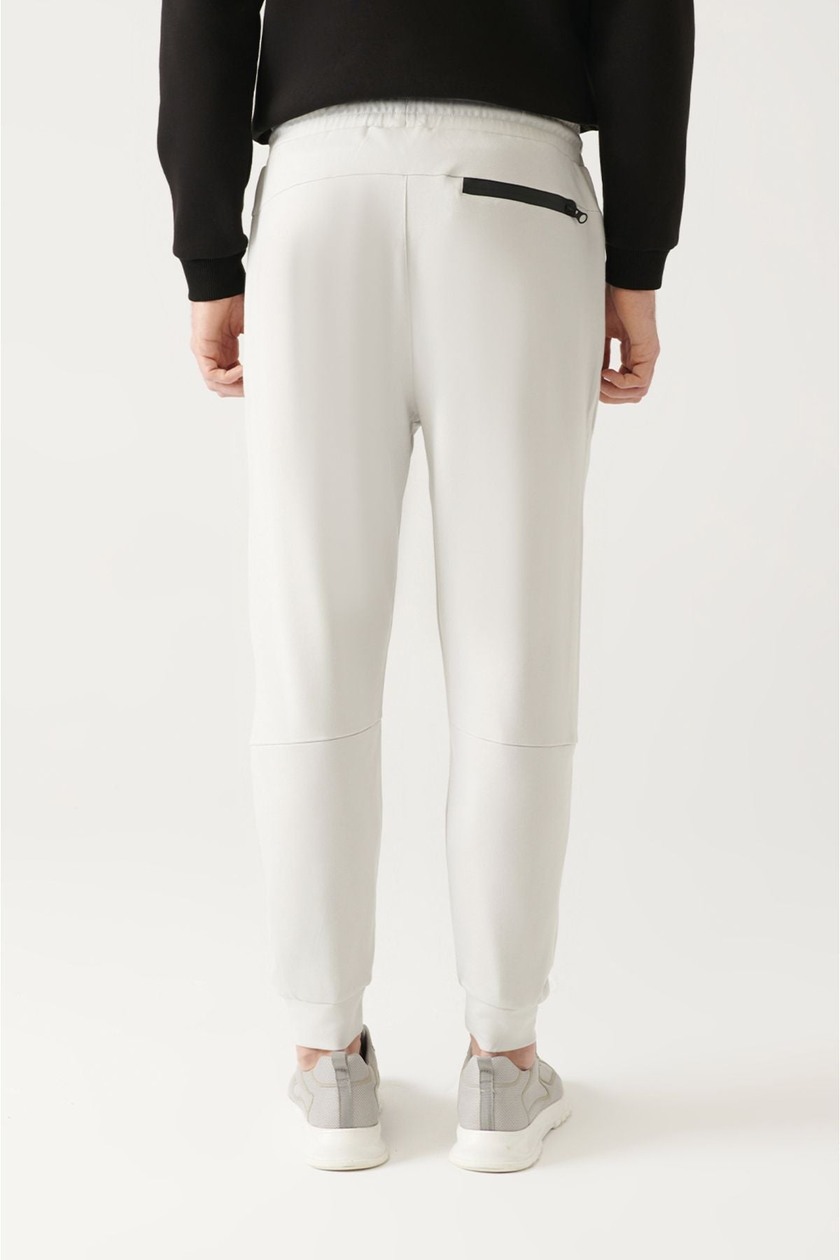 Men's Gray Waist Lacıklı Side Pocket Paçası Tire Tracksuit Six A31y3400