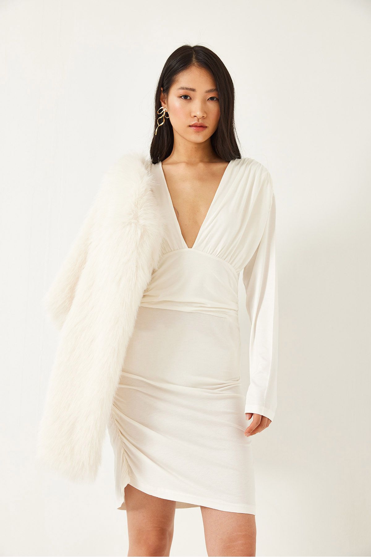 Women's Sides Shirred Dress 0180 60261108