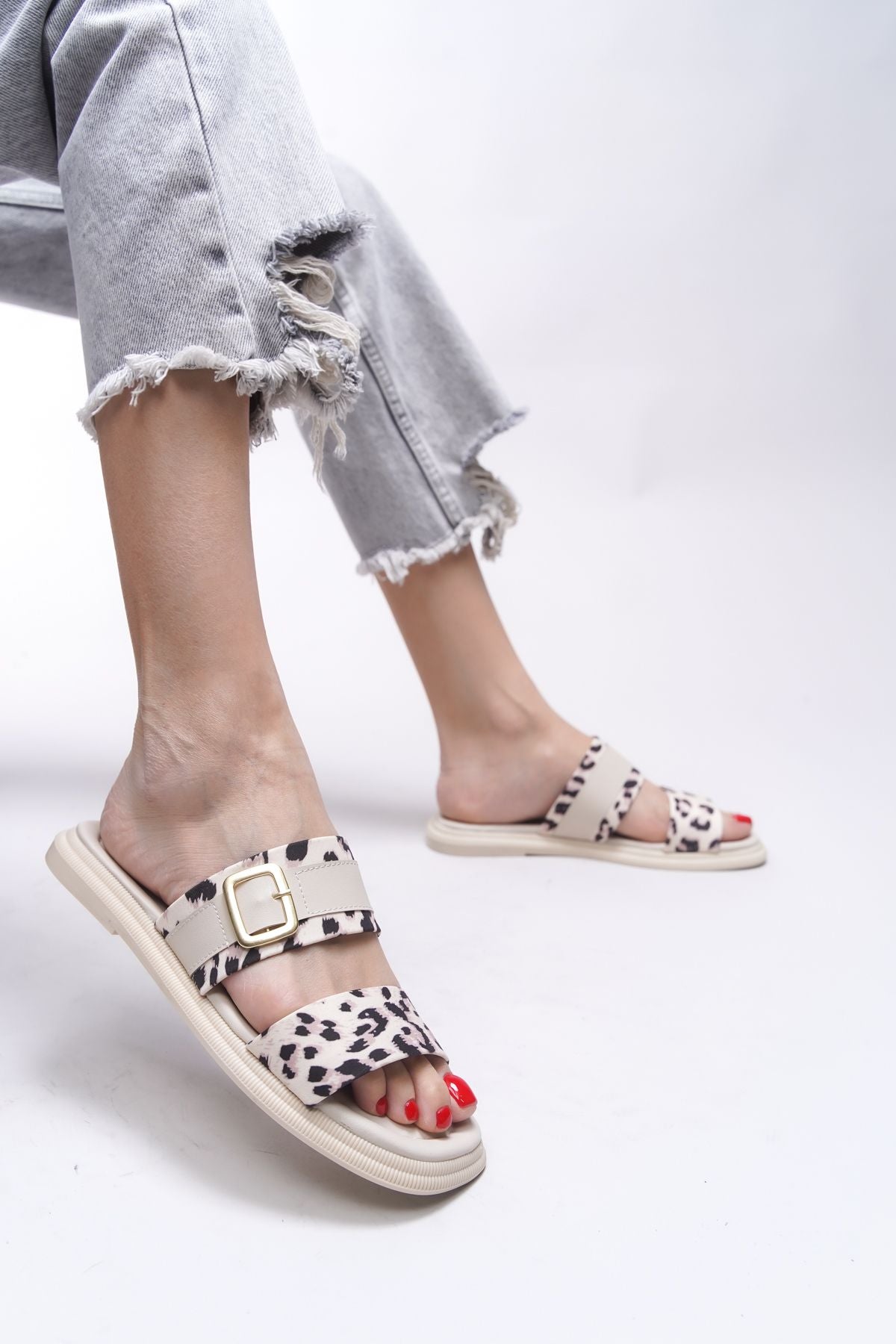 Maerlorn Woman Slippers 0012415 Beige Leopard