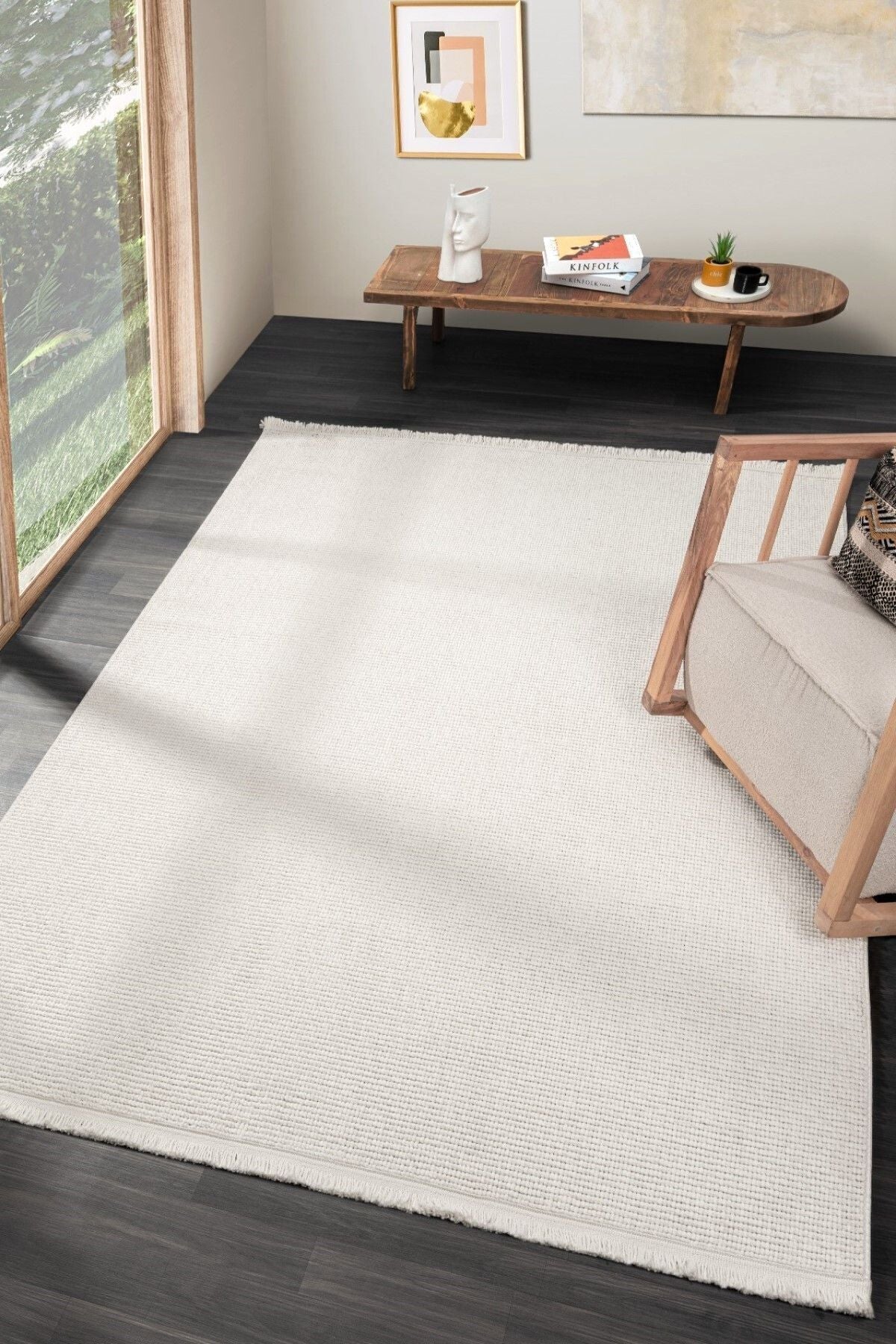 Modern Woven Carpet with White Foresy Carpet Living Room Bedroom Bedroom Corridor Carpet Running White