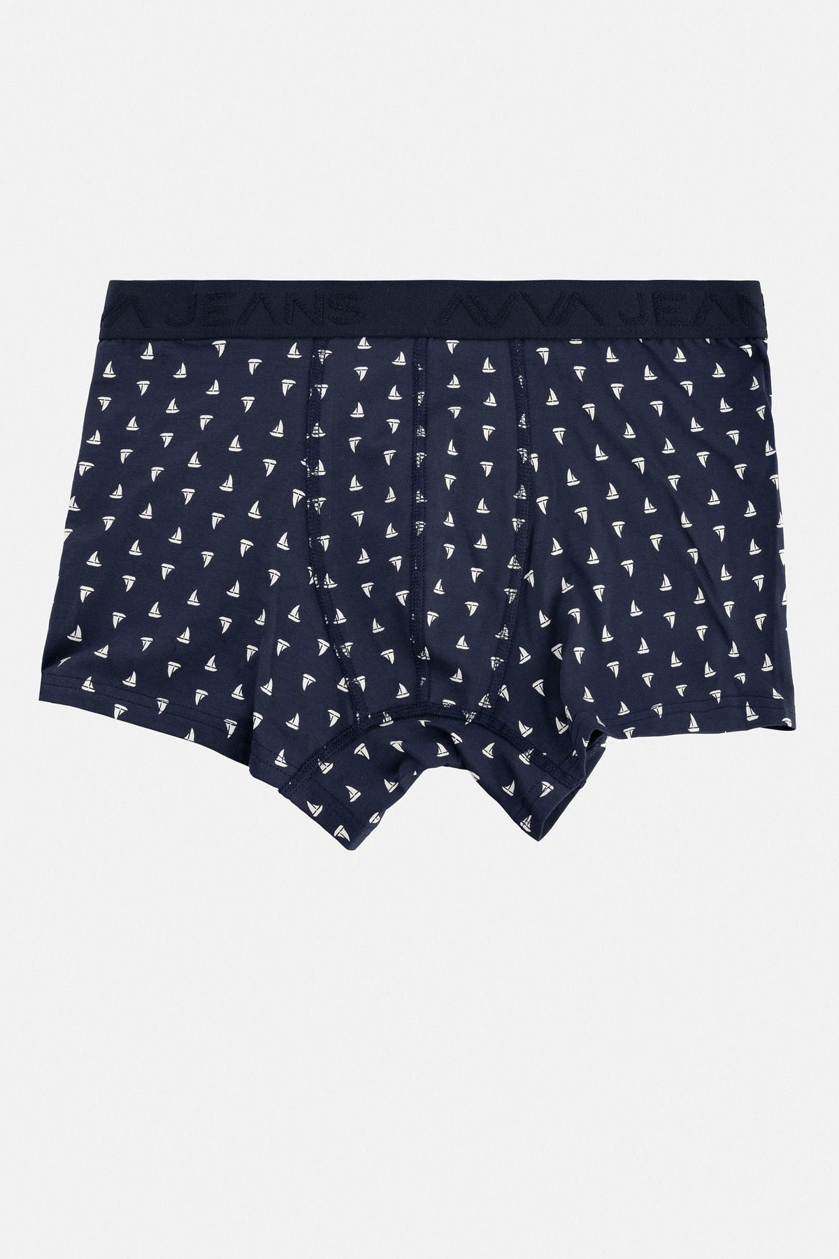 Men's Navy Blue 3-Piece Printed Flexible Cotton Boxer E009543