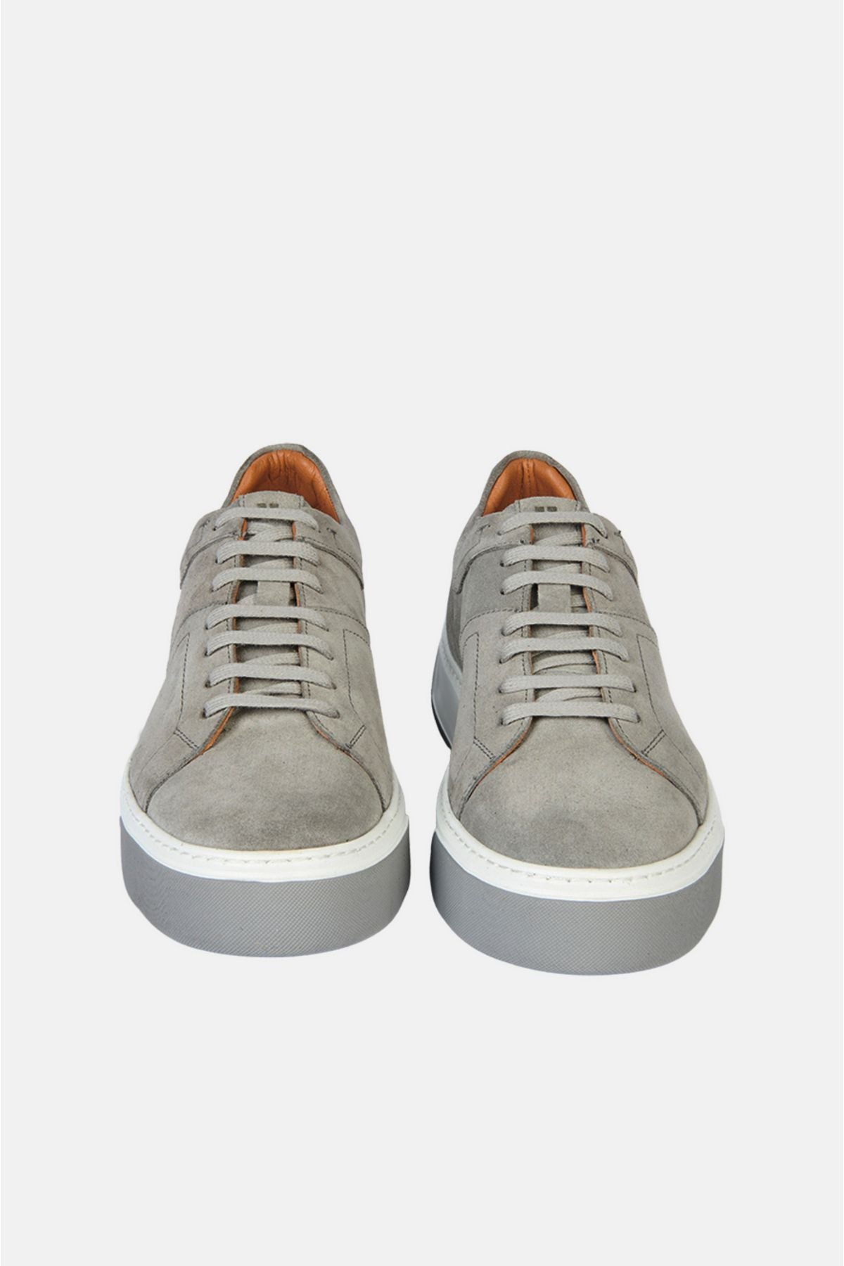 Men's Gray 100 %Leather Lace Flexible Base Casual Shoes A32Y8007