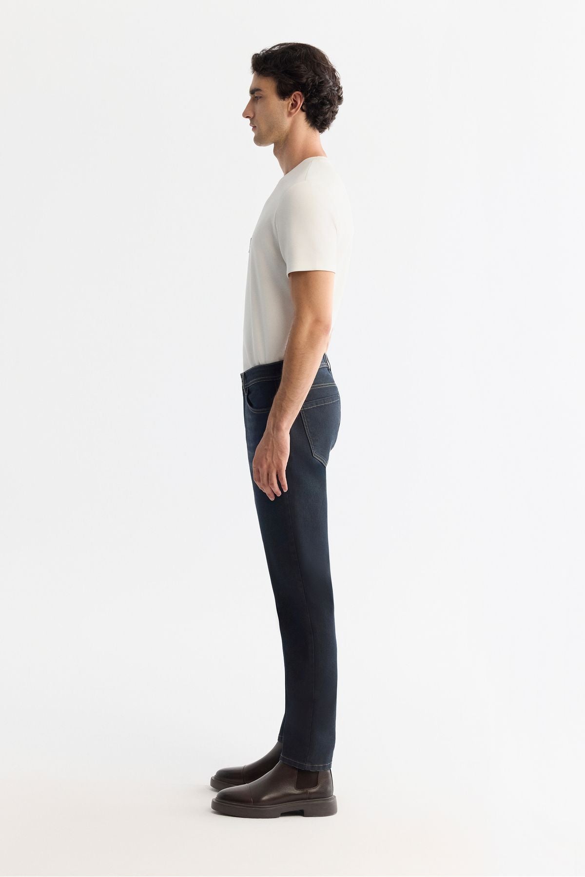 Men's anthracite Washing Washing Flexible Jean Pants A42y3531